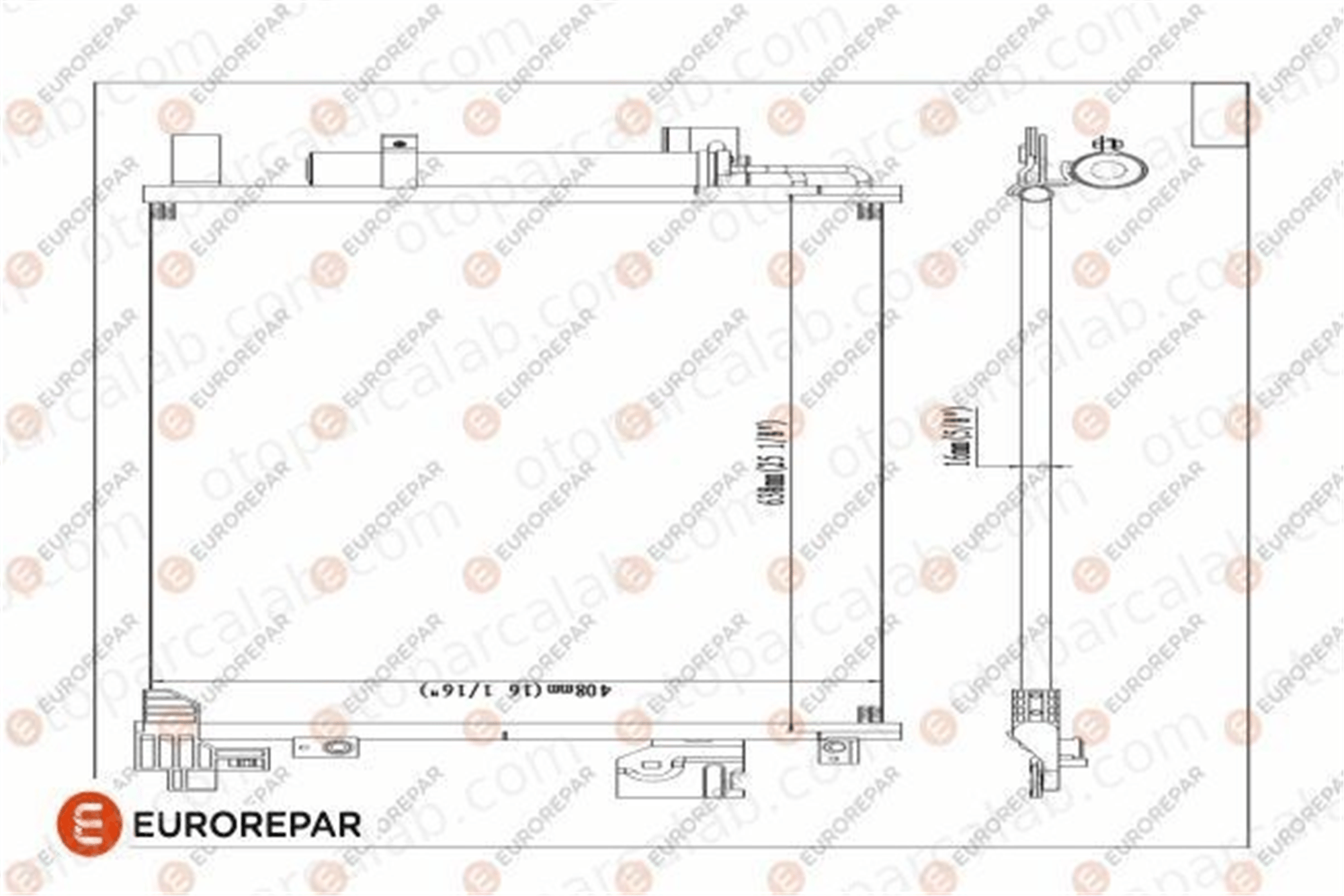 EUROREPAR 1610162080 Klima Radyatörü MITSUBISHI ASX LANCER VIII 1610162080 6455FA