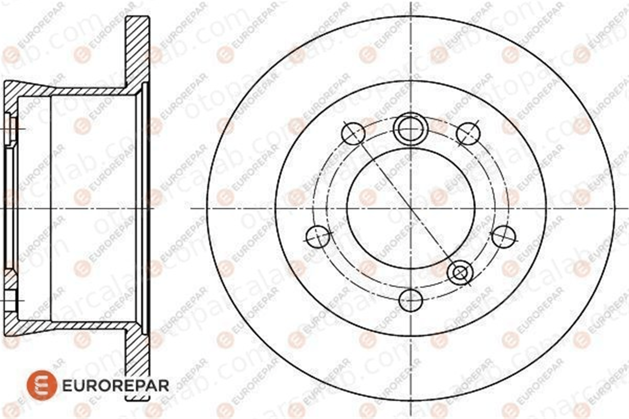 EUROREPAR 1618884080 Fren Disk Ayna Arka Sağ ve Sol MERCEDES-BENZ G-SERISI SPRINTER 3-t Panelvan/Van 1618884080 2D0615601A