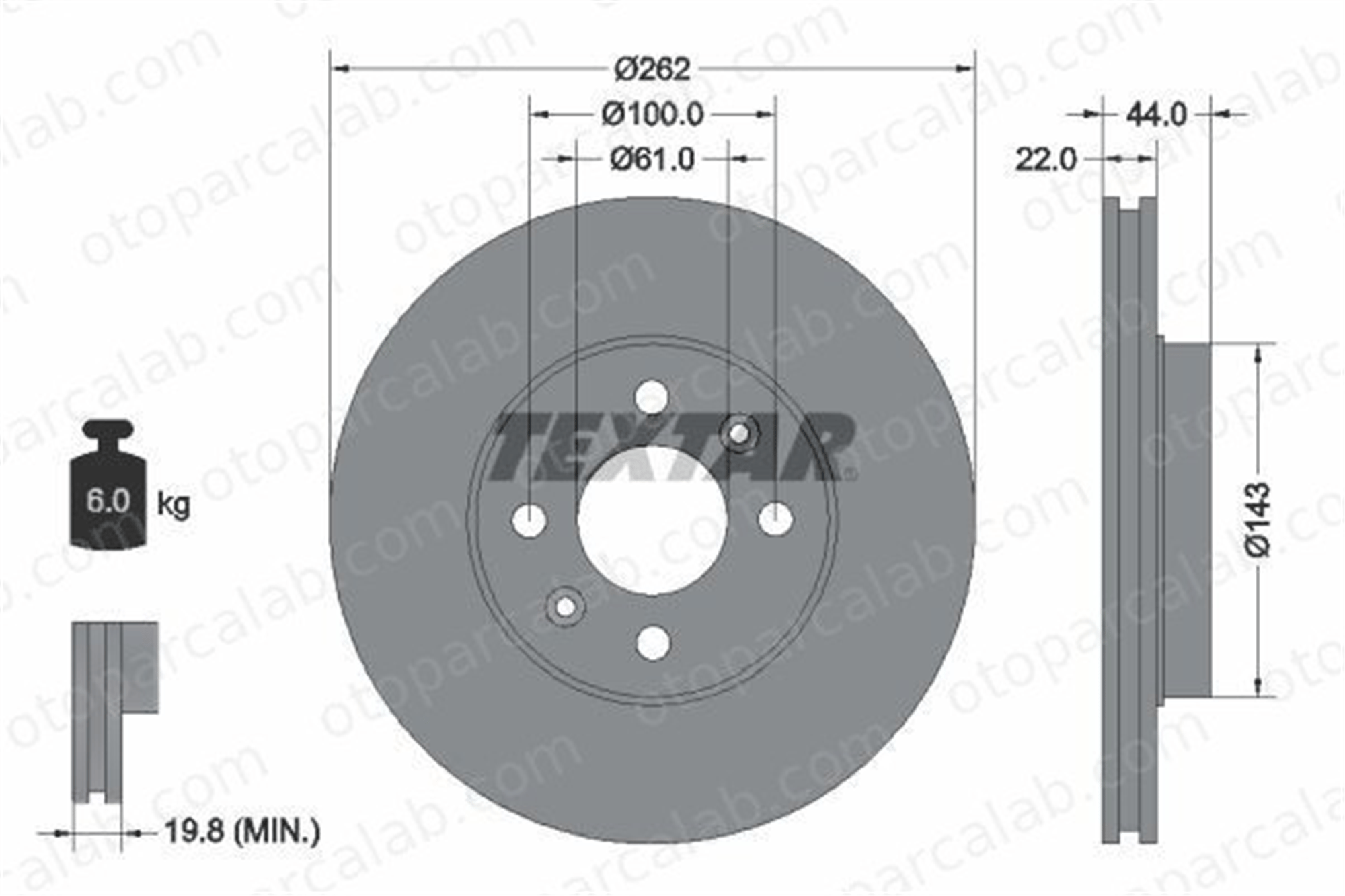 EUROREPAR 1618884880 Fren Disk Ayna Ön Sağ ve Sol RENAULT MEGANE Scenic LAGUNA I Grandtour 1618884880 7700802232