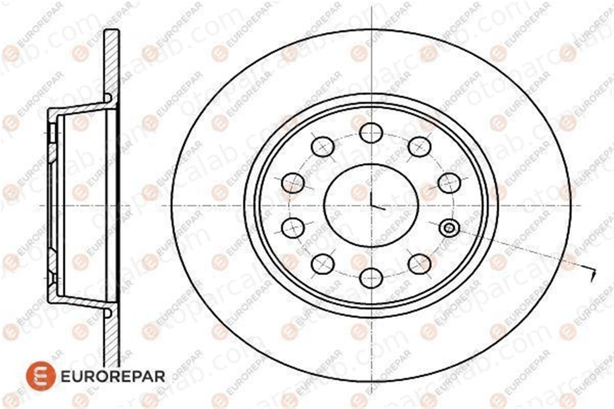 EUROREPAR 1618886780 Fren Disk Ayna Arka Sağ ve Sol AUDI A3 Sportback SEAT LEON 1K0615601AA 5Q0615601D