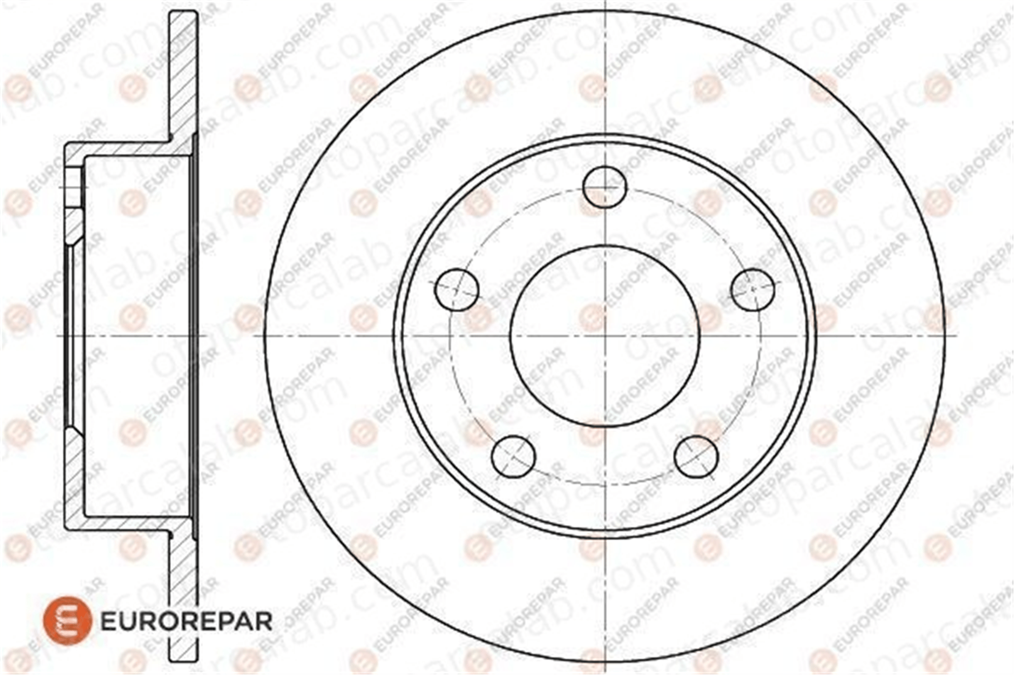 EUROREPAR 1618887280 Fren Disk Ayna Arka Sağ ve Sol AUDI A4 B5 A4 B5 Avant 1618887280 8D0615601A