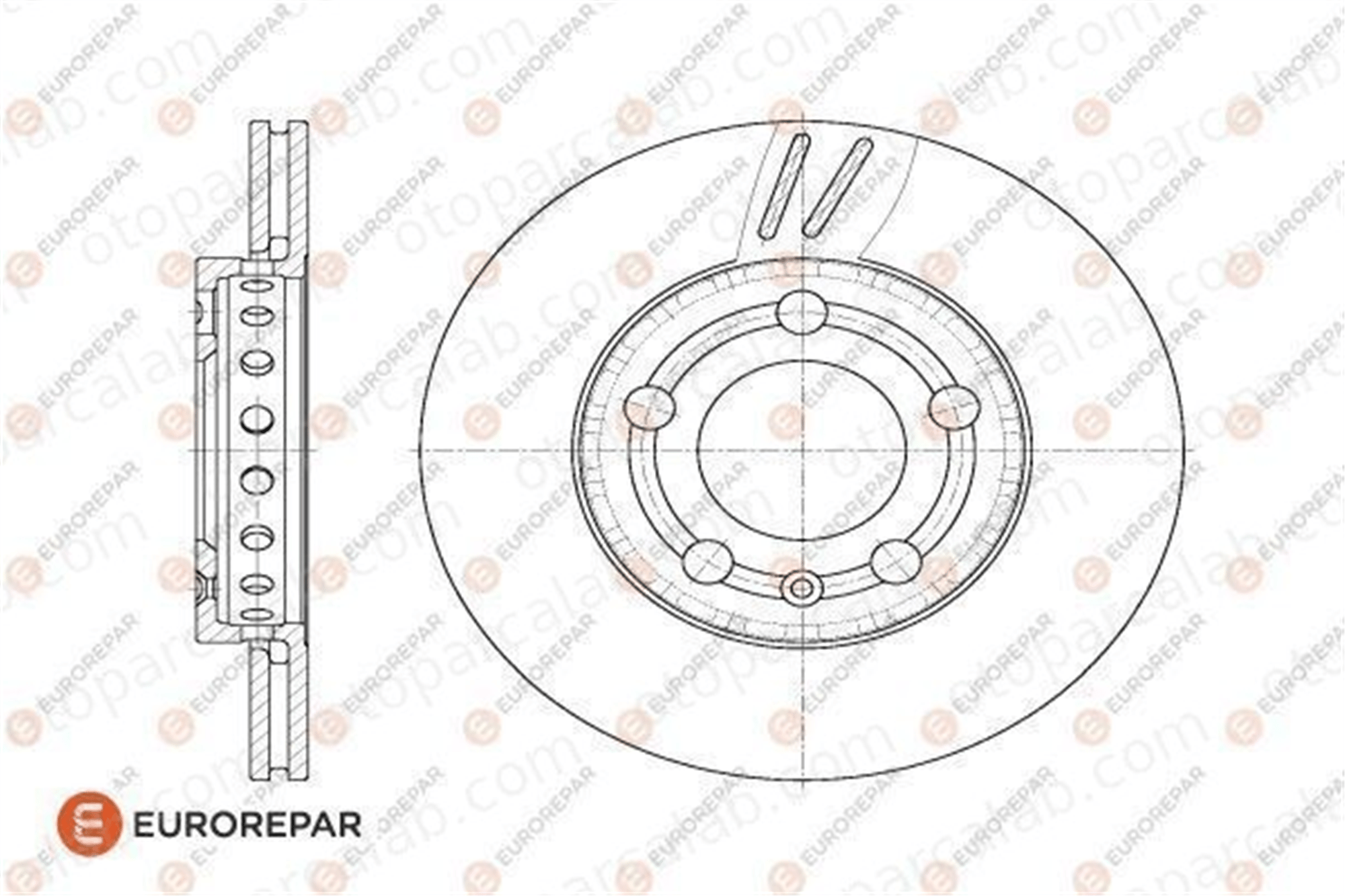 EUROREPAR 1618888080 Fren Disk Ayna Ön Sağ ve Sol VW FOX Hatchback SKODA FABIA I Combi 1618888080 6Q0615301