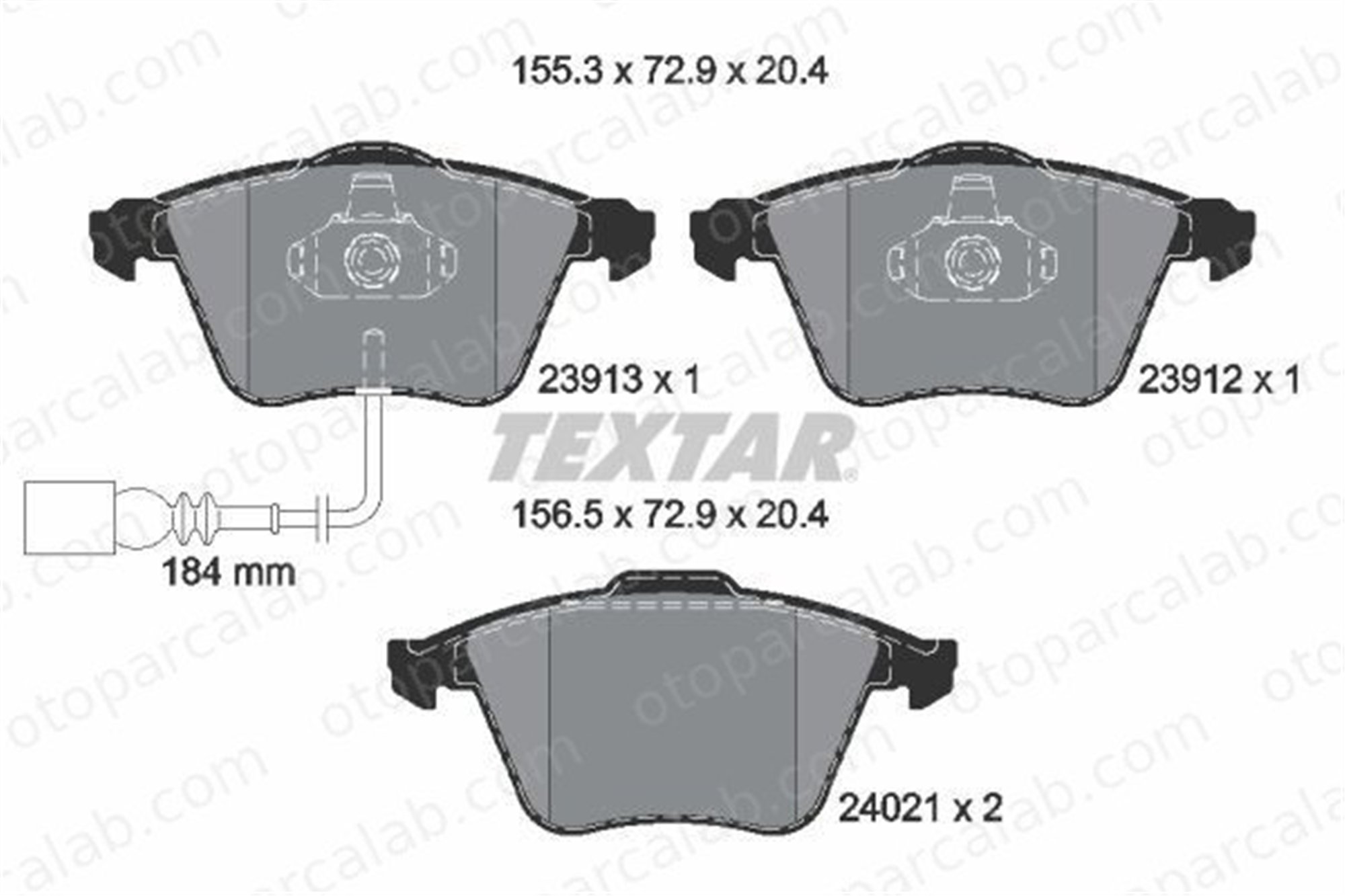 EUROREPAR 1619792980 Fren Disk Balata Ön AUDI TT VW SCIROCCO III 1619792980 8J0698151A