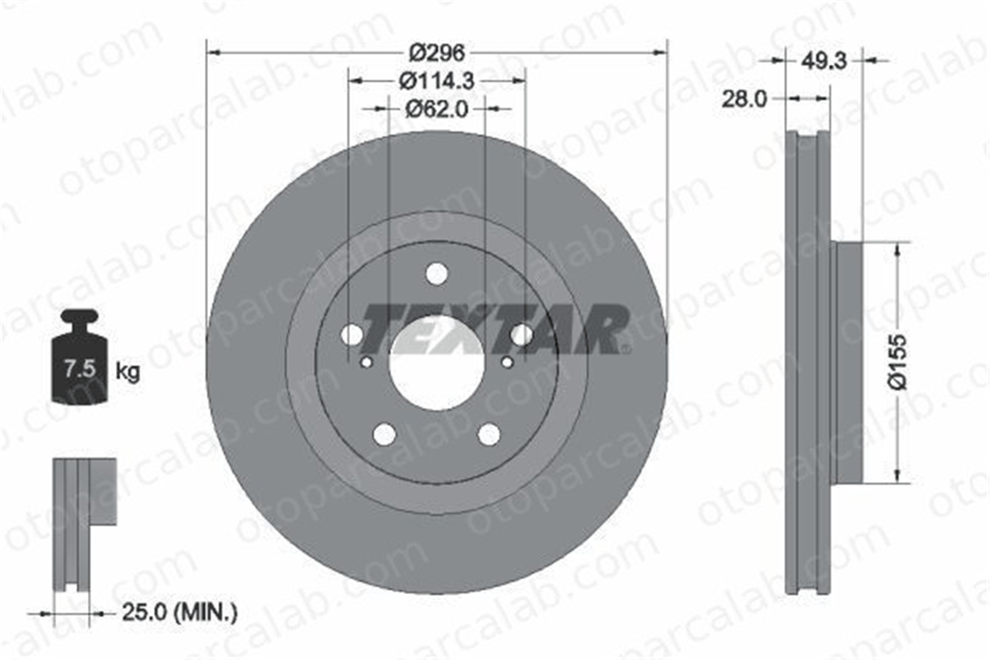 EUROREPAR 1622807280 Fren Disk Ayna Ön Sağ ve Sol TOYOTA CAMRY Sedan RAV 4 IV 1622807280 4351202250
