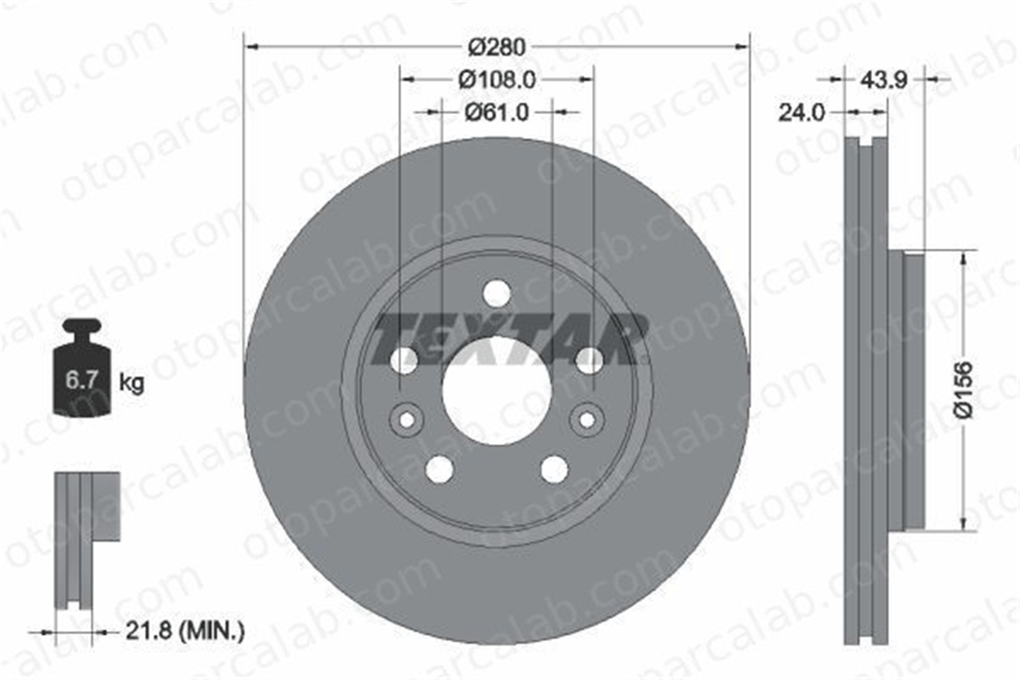 EUROREPAR 1622808280 Fren Disk Ayna Ön Sağ ve Sol RENAULT KANGOO / GRAND KANGOO II KANGOO Express 1622808280 4154200001