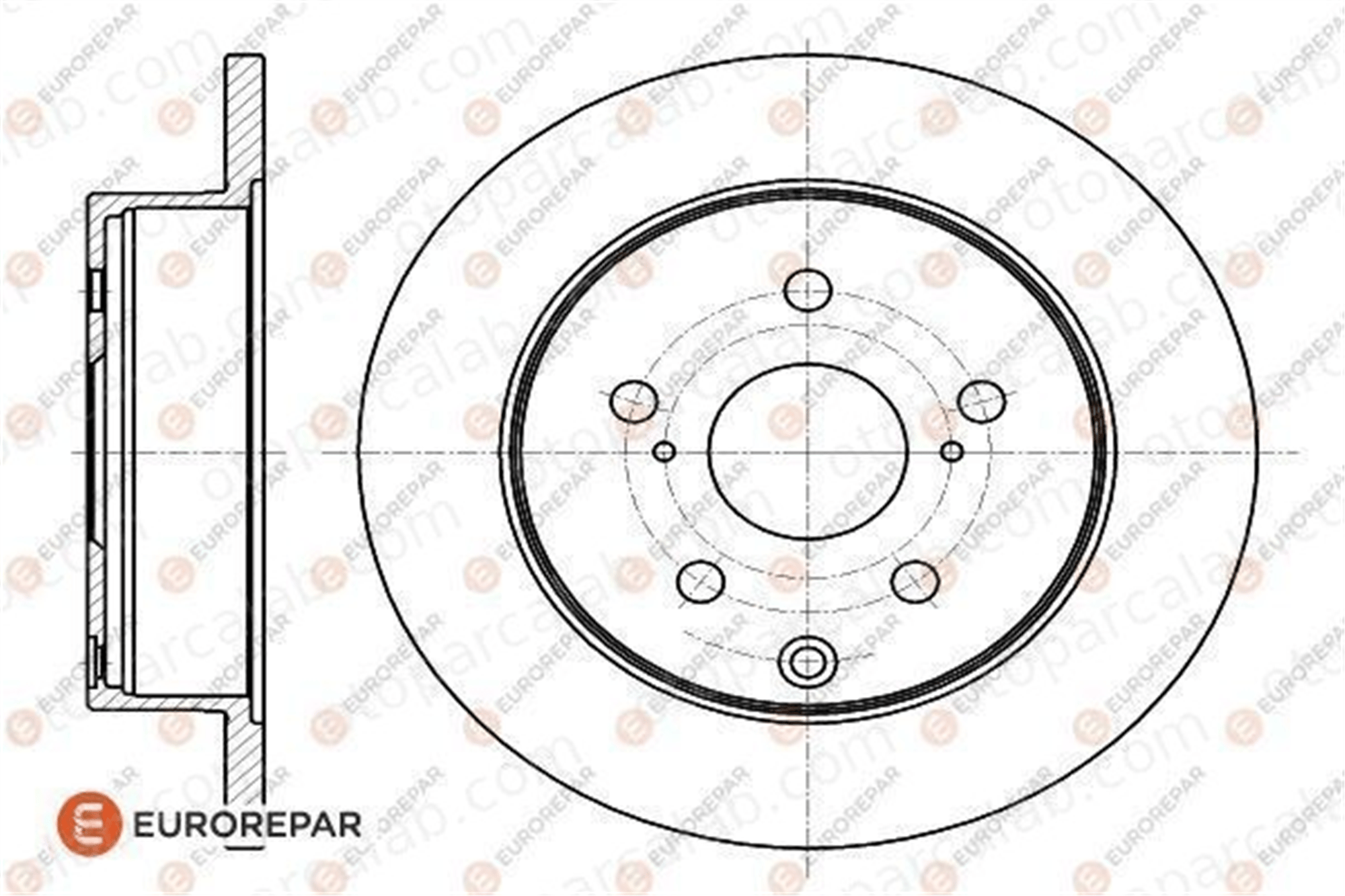 EUROREPAR 1622809380 Fren Disk Ayna Arka Sağ ve Sol TOYOTA RAV 4 IV RAV 4 III 1622809380 4243142060