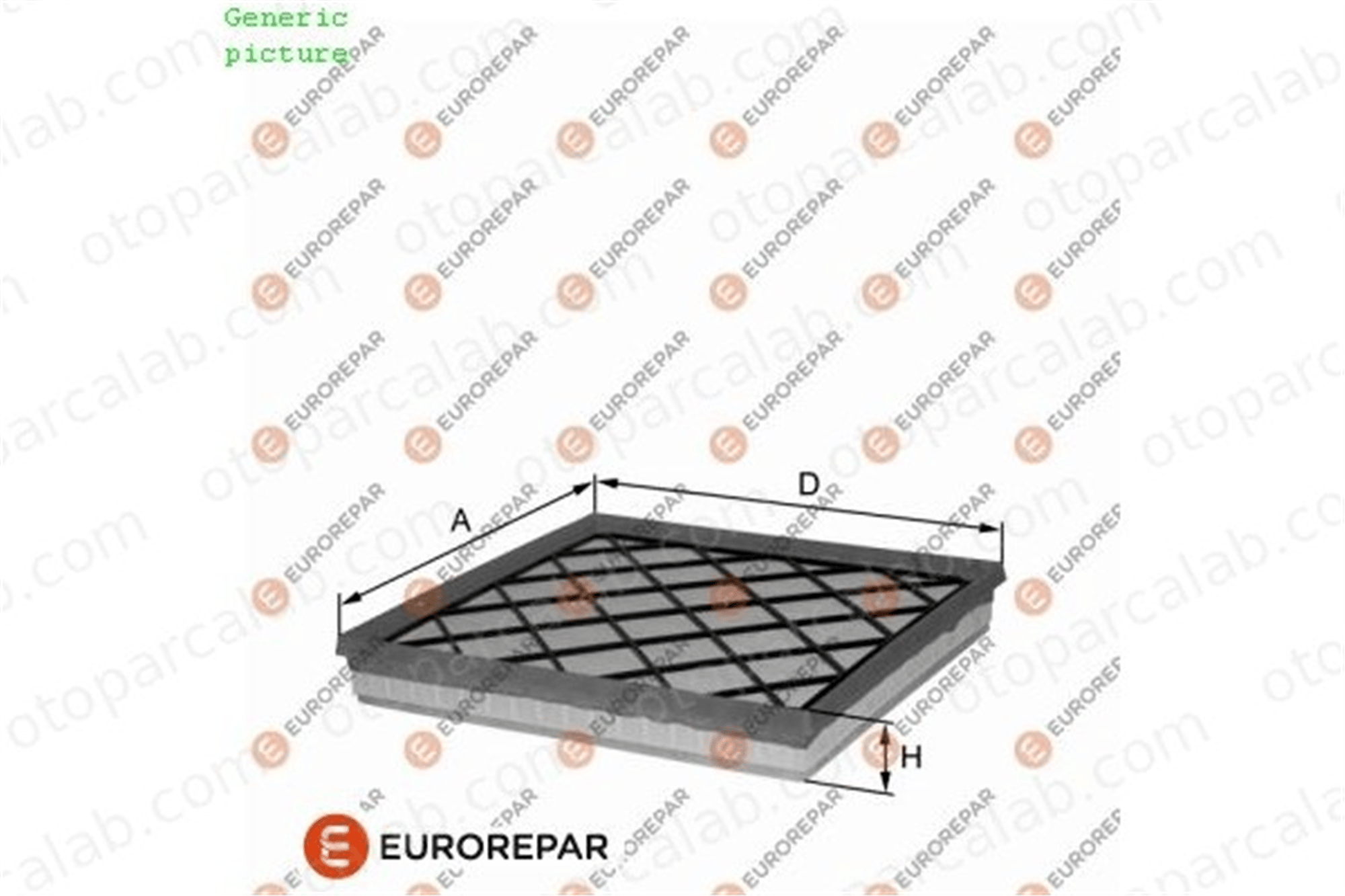 EUROREPAR 1680352180 Hava Filtresi OPEL INSIGNIA A INSIGNIA A Sedan 1680352180 13319421