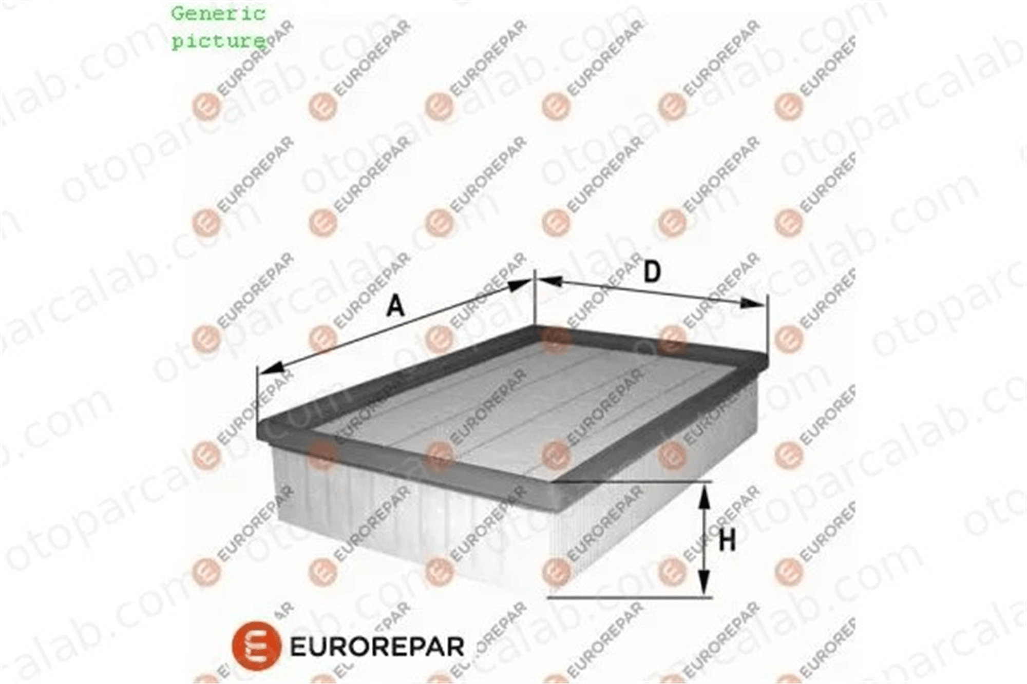EUROREPAR 1680352680 Hava Filtresi AUDI 80 B3 Sedan COUPE B3 1680352680 35133843