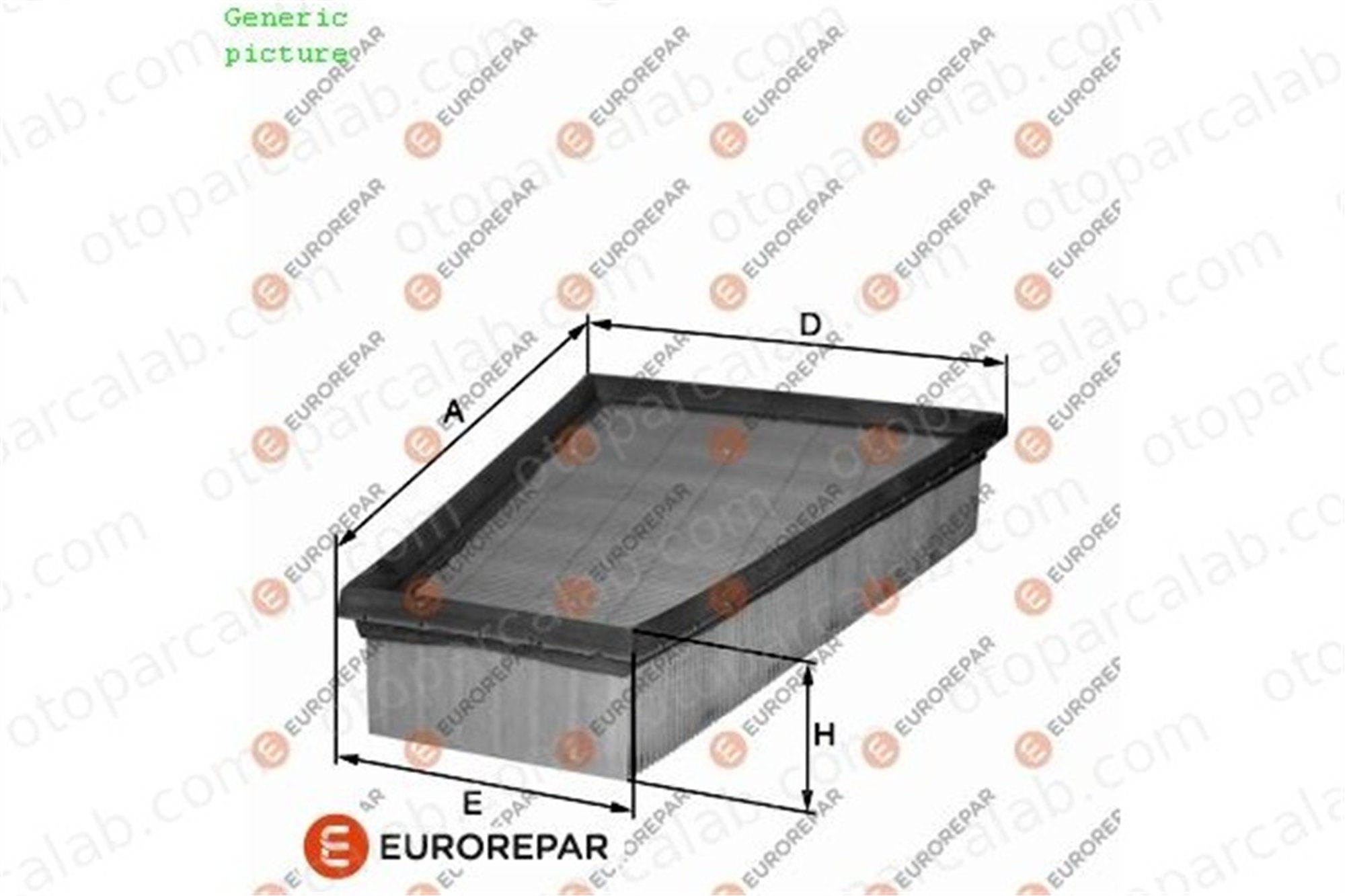 EUROREPAR 1680353380 Hava Filtresi FORD FIESTA VI B-MAX 1680353380 1516725