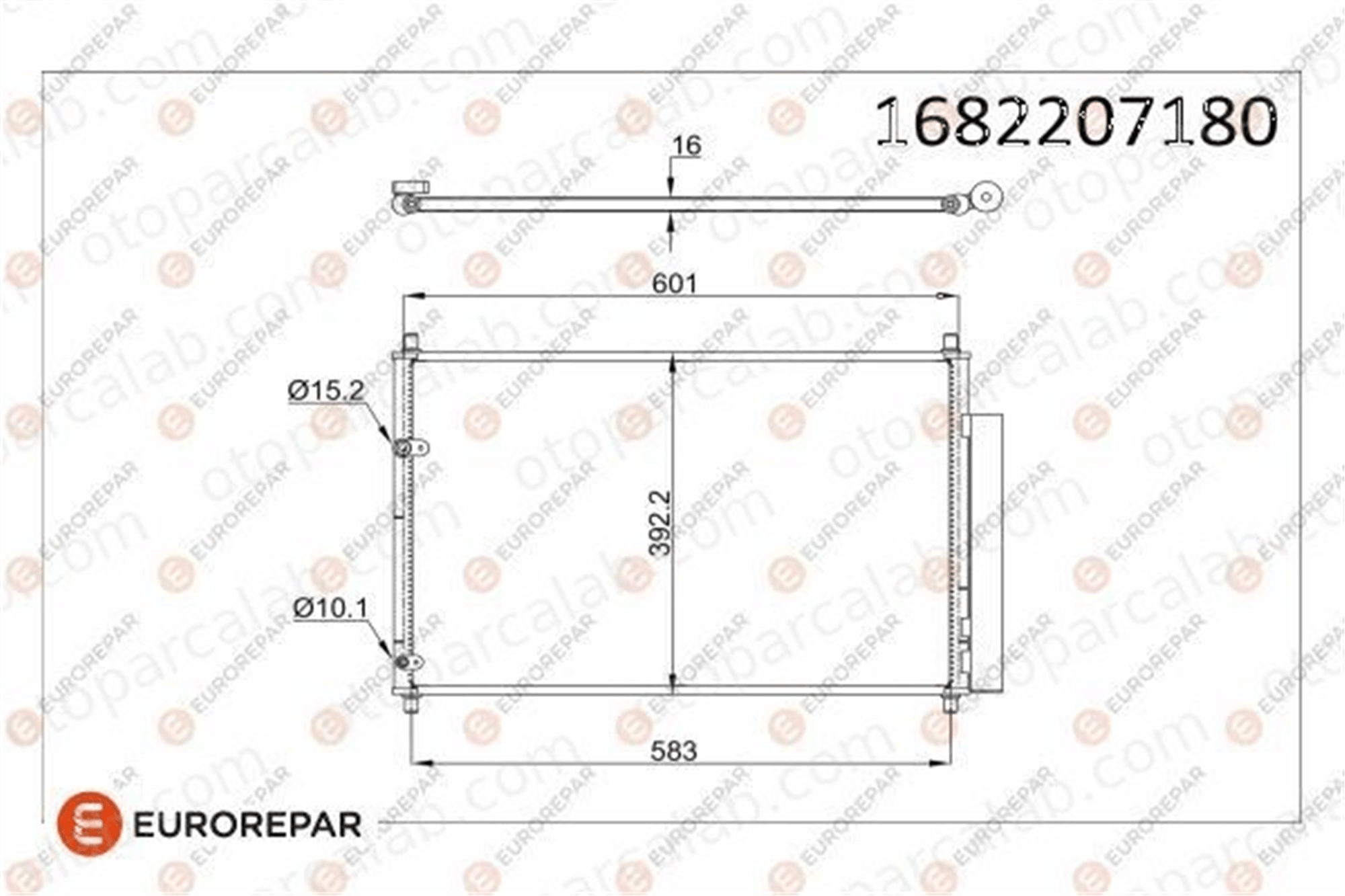 EUROREPAR 1682207180 Klima Radyatörü TOYOTA AURIS AVENSIS Sedan 1682207180 8845002280