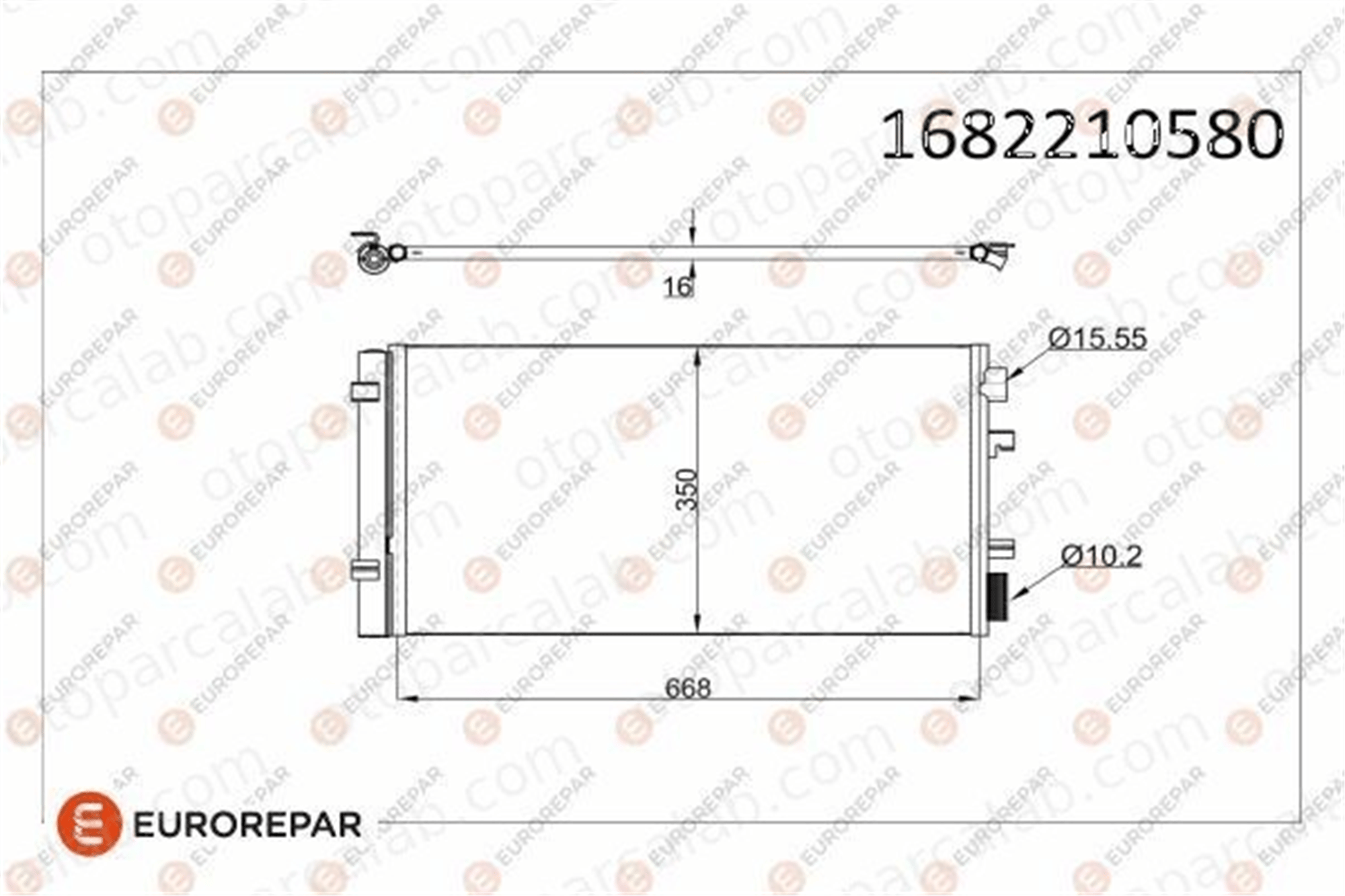 EUROREPAR 1682210580 Klima Radyatörü RENAULT MEGANE III Coupe MEGANE III Hatchback 1682210580 921000294R