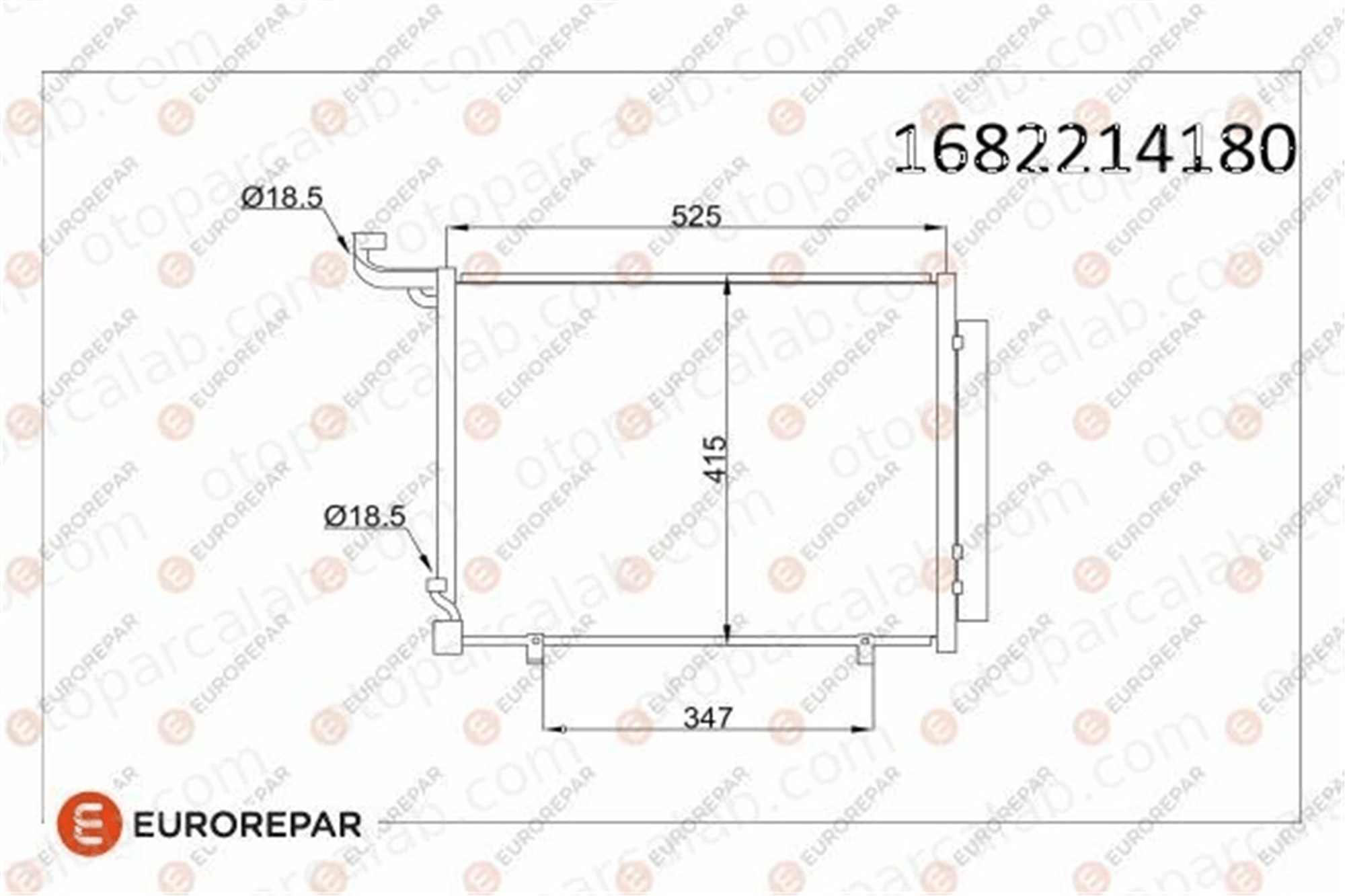 EUROREPAR 1682214180 Klima Radyatörü FORD FIESTA VII ECOSPORT 1682214180 2113906