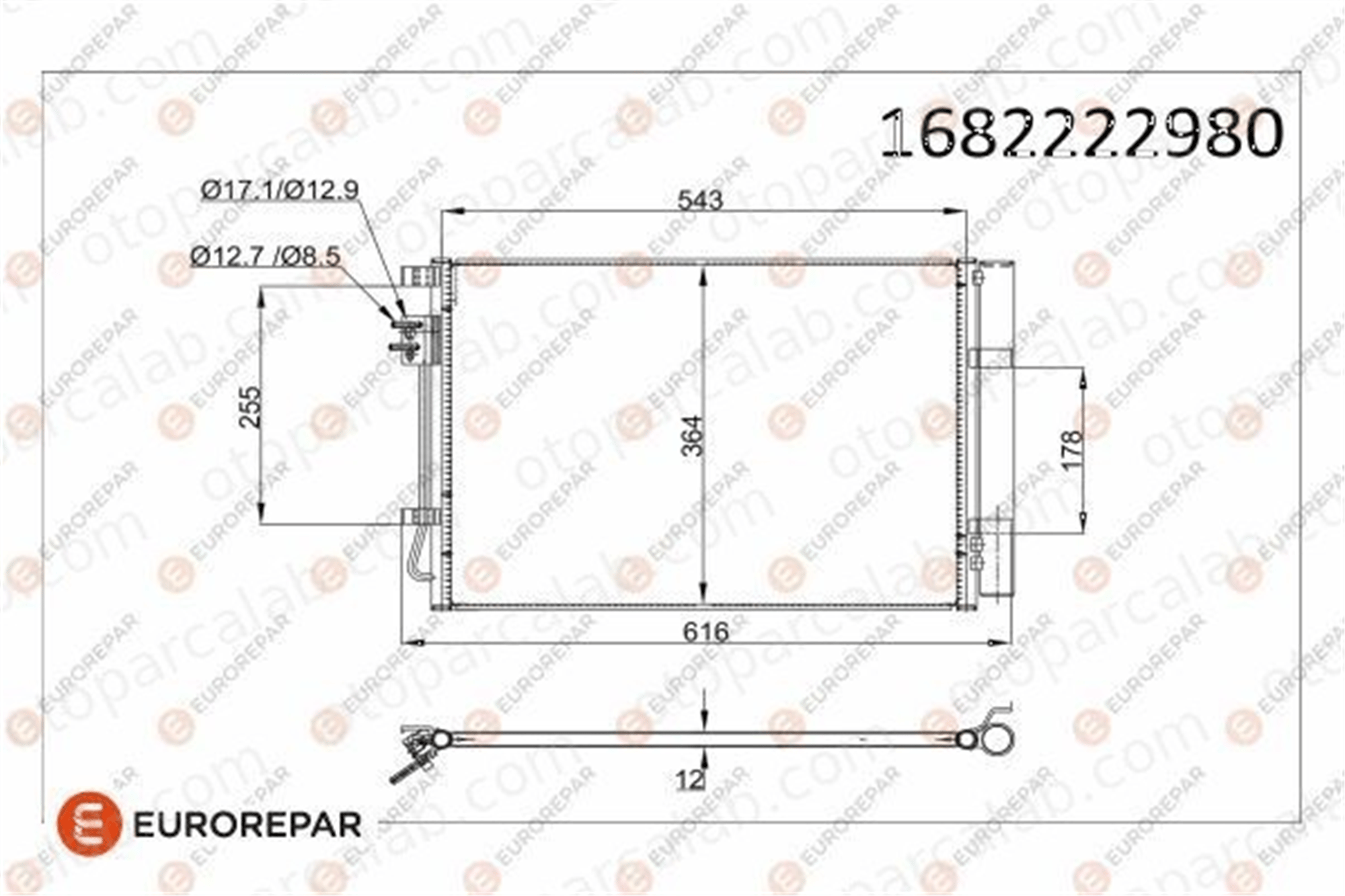 EUROREPAR 1682222980 Klima Radyatörü HYUNDAI i20 I 1682222980 976060U000