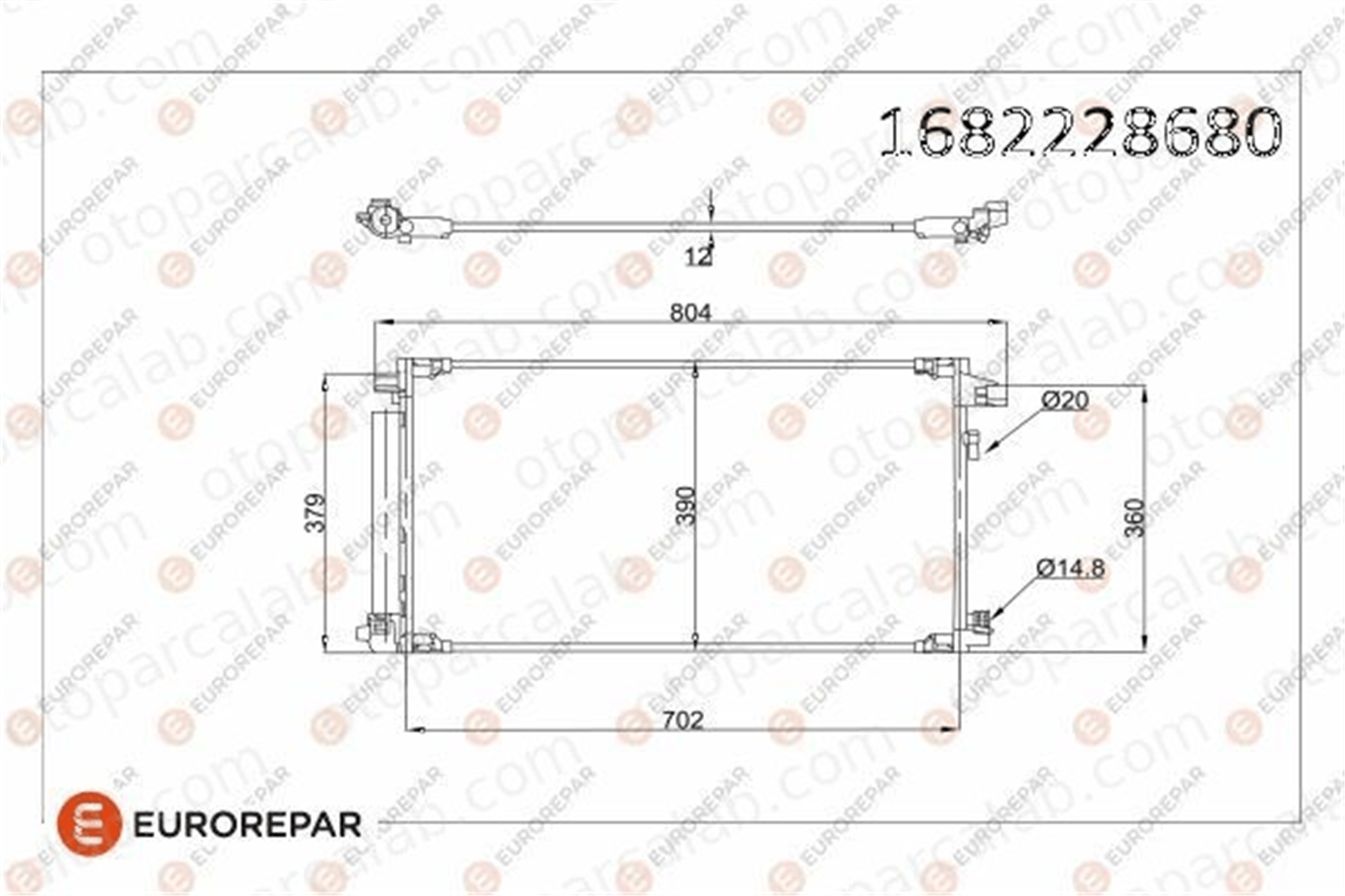 EUROREPAR 1682228680 Klima Radyatörü TOYOTA COROLLA Sedan C-HR 1682228680 88460F4040