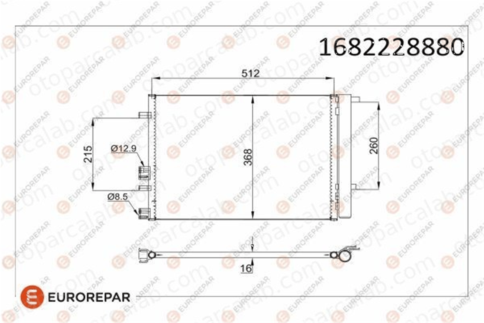 EUROREPAR 1682228880 Klima Radyatörü HYUNDAI i20 I 1682228880 976061J000
