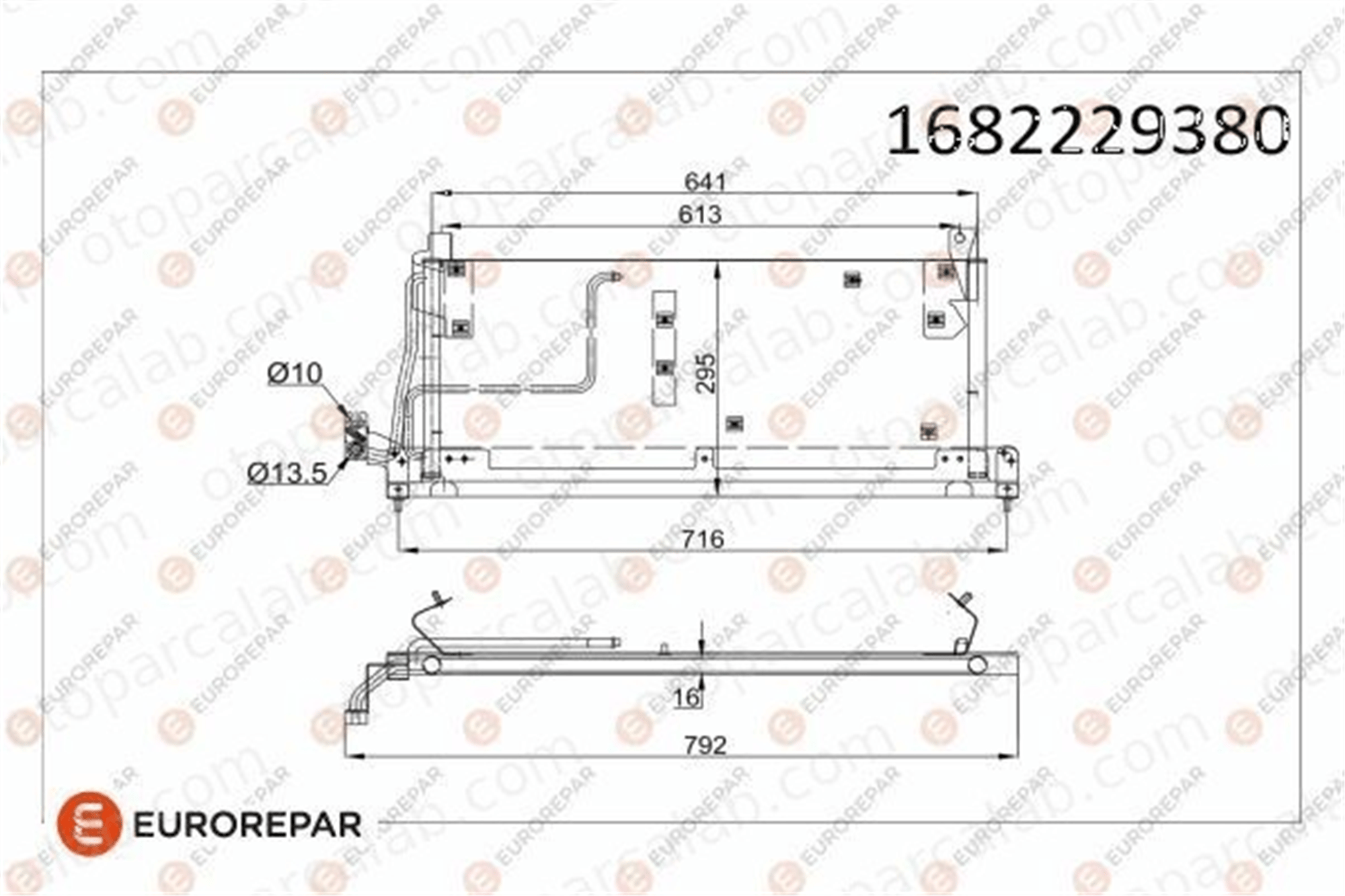 EUROREPAR 1682229380 Klima Radyatörü OPEL TIGRA CORSA B 1682229380 1618015
