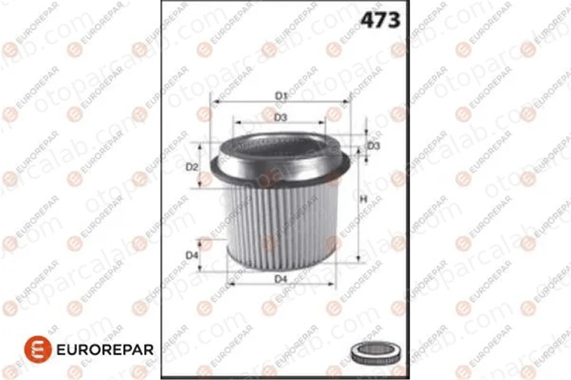 EUROREPAR 1682256680 Hava Filtresi HYUNDAI H100 Minibüs/Otobüs H100 Panelvan/Van 1682256680 2813043600