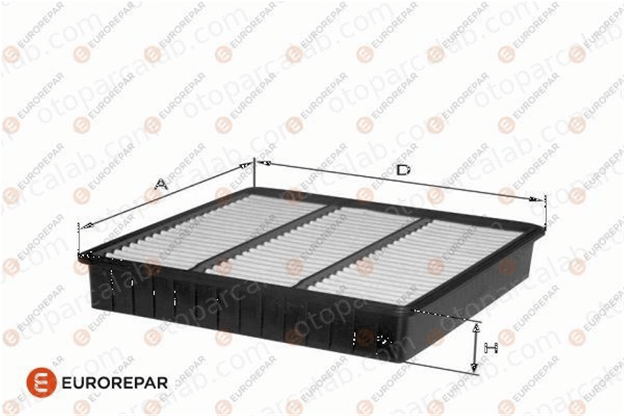 EUROREPAR 1682261380 Hava Filtresi MITSUBISHI LANCER VII OUTLANDER I 1682261380 MR188657