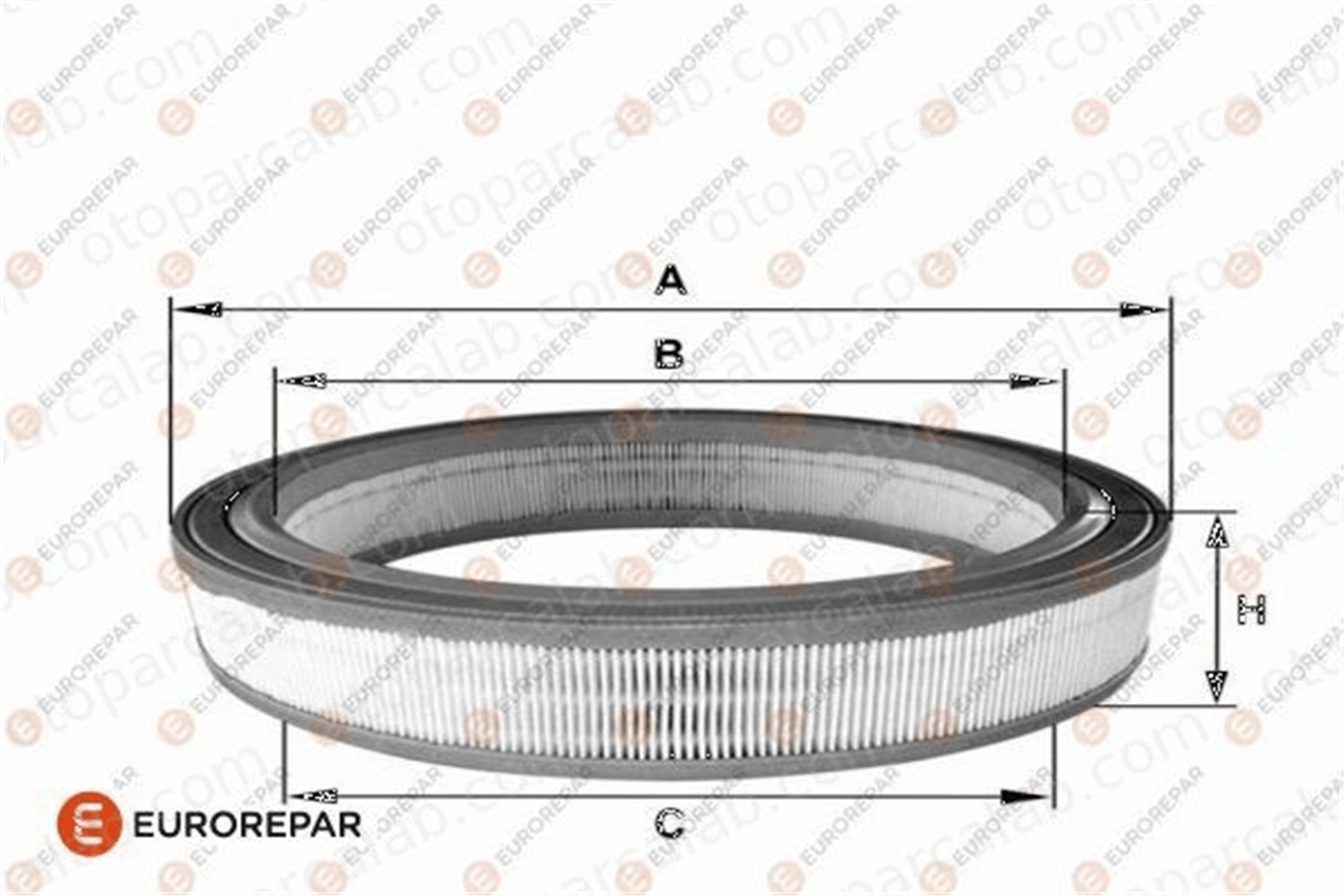 EUROREPAR 1682270180 Hava Filtresi FORD ORION II ESCORT IV 1682270180 1444N6