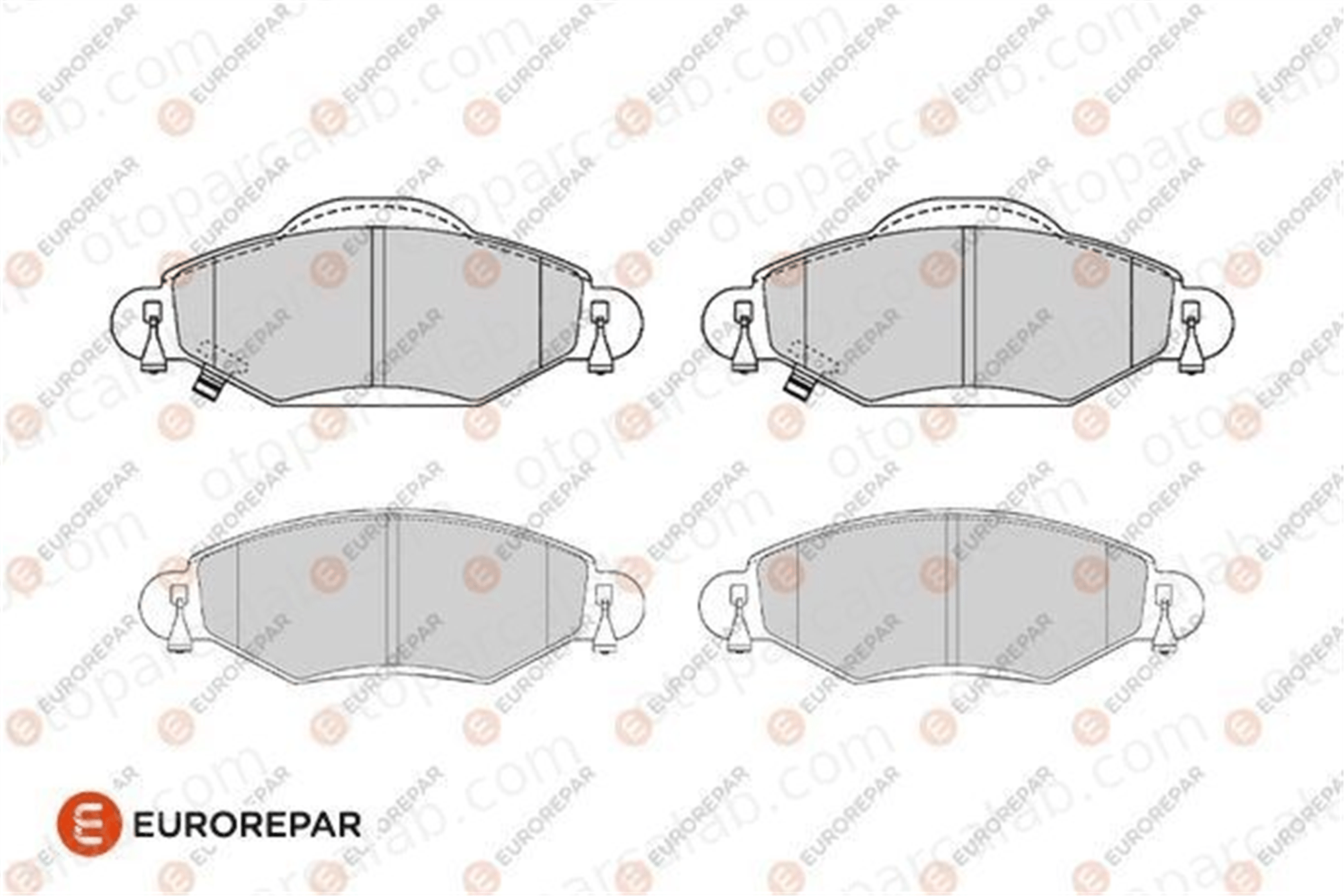 EUROREPAR 1686266180 Fren Disk Balata Ön TOYOTA YARIS 1686266180 44650D010
