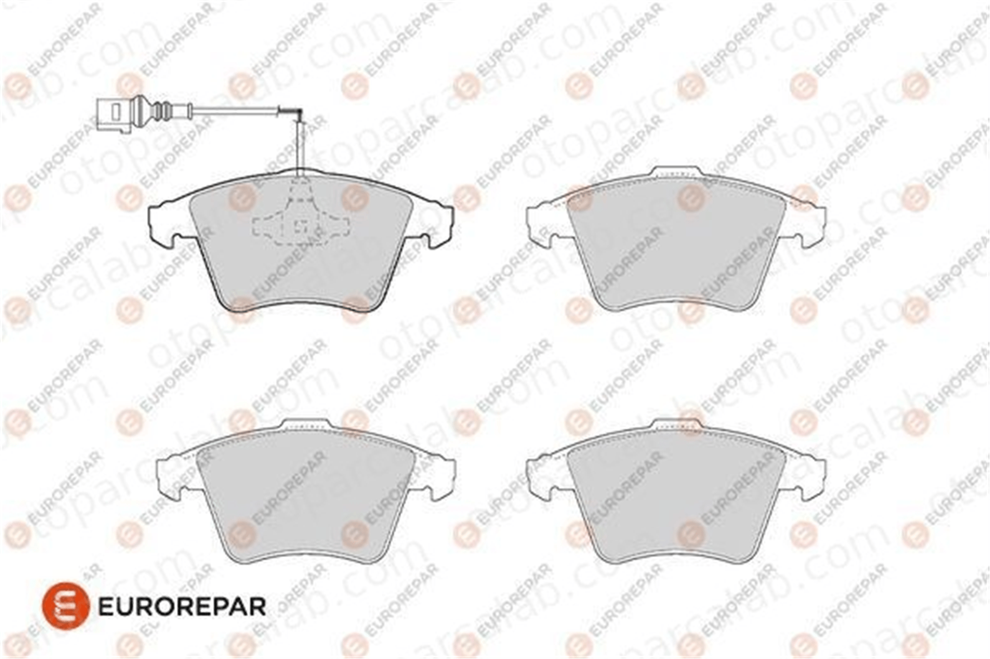 EUROREPAR 1686275280 Fren Disk Balata Ön VW TRANSPORTER T5 Minibüs/Otobüs TRANSPORTER T5 Panelvan/Van 1686275280 8660000756