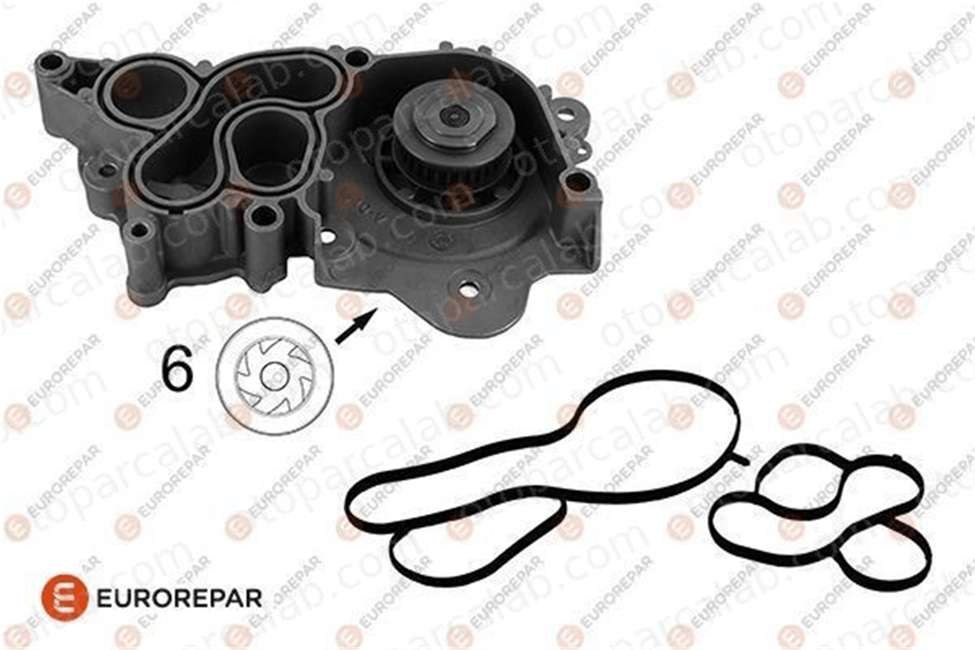 EUROREPAR 1697846480 Devirdaim Su Pompası VW GOLF VII GOLF VII Variant 1697846480 4C121600K