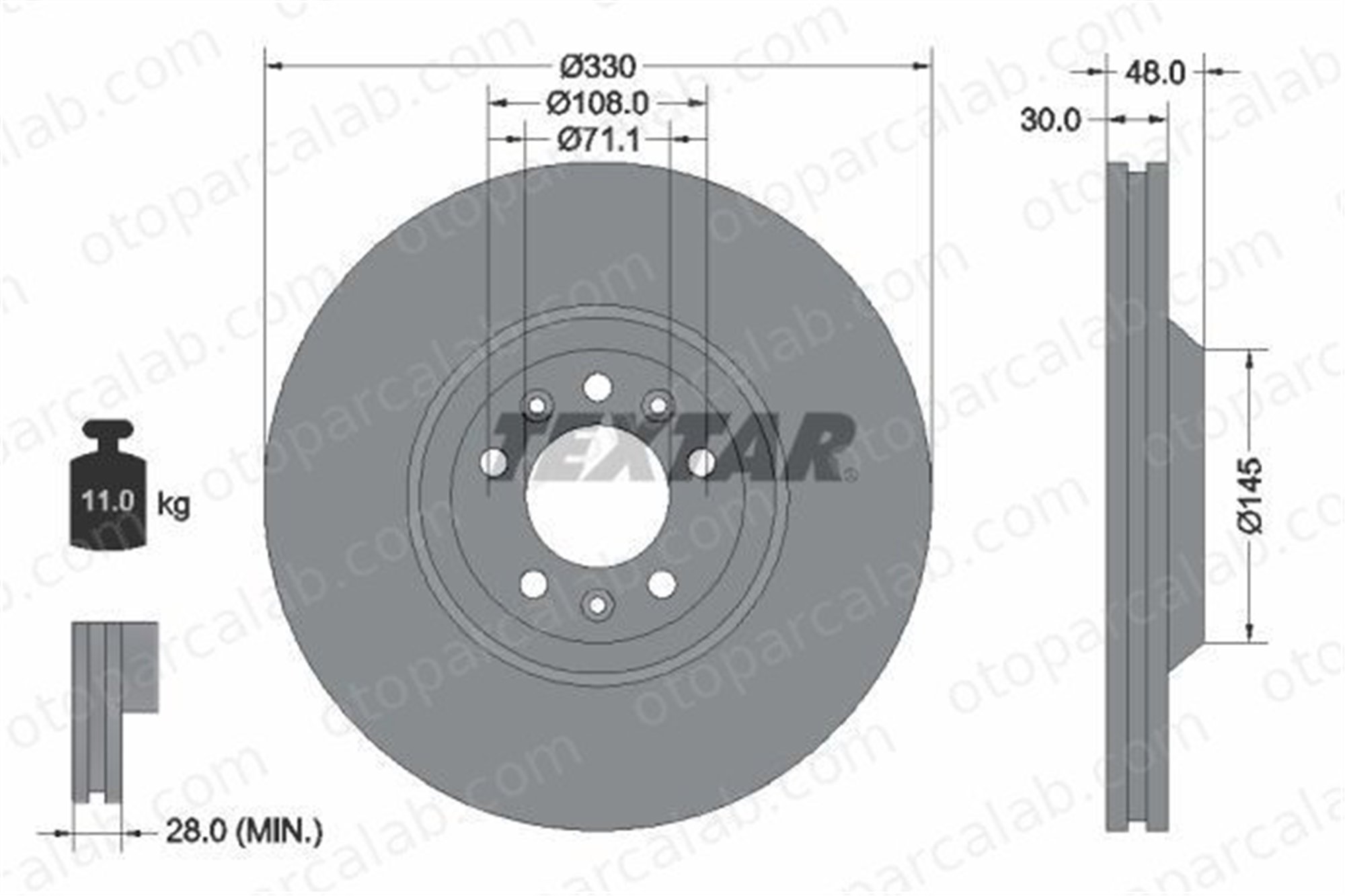 EUROREPAR E169503 Fren Disk Ayna Ön Sağ ve Sol PEUGEOT 607 407 SW E169503 4249A9