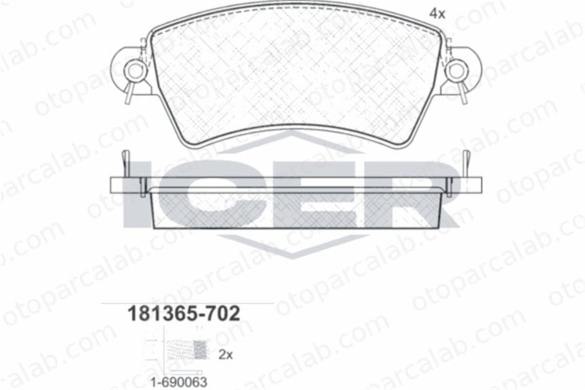 EUROREPAR E172549 Fren Disk Balata Ön CITROËN XSARA Break PEUGEOT 306 Break E172549 1617256080