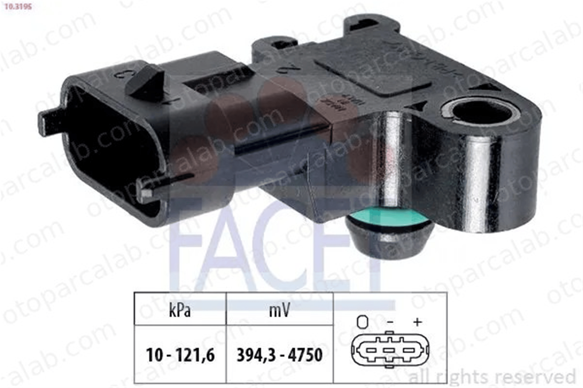 FACET 10.3195 MAP Sensörü OPEL CORSA D ASTRA J 1235060 1238395