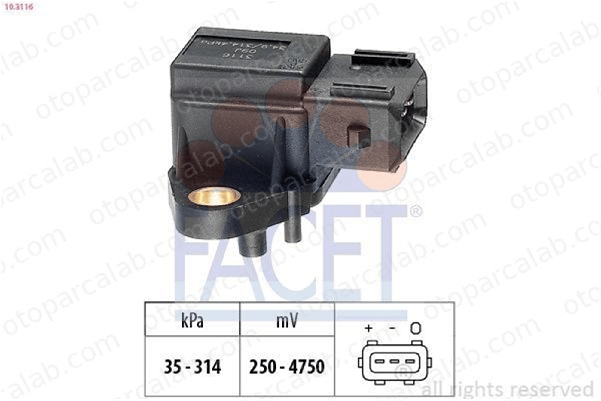 FACET 10.3116 MAP Sensörü BMW 3 3 Touring 13617787142 7787142