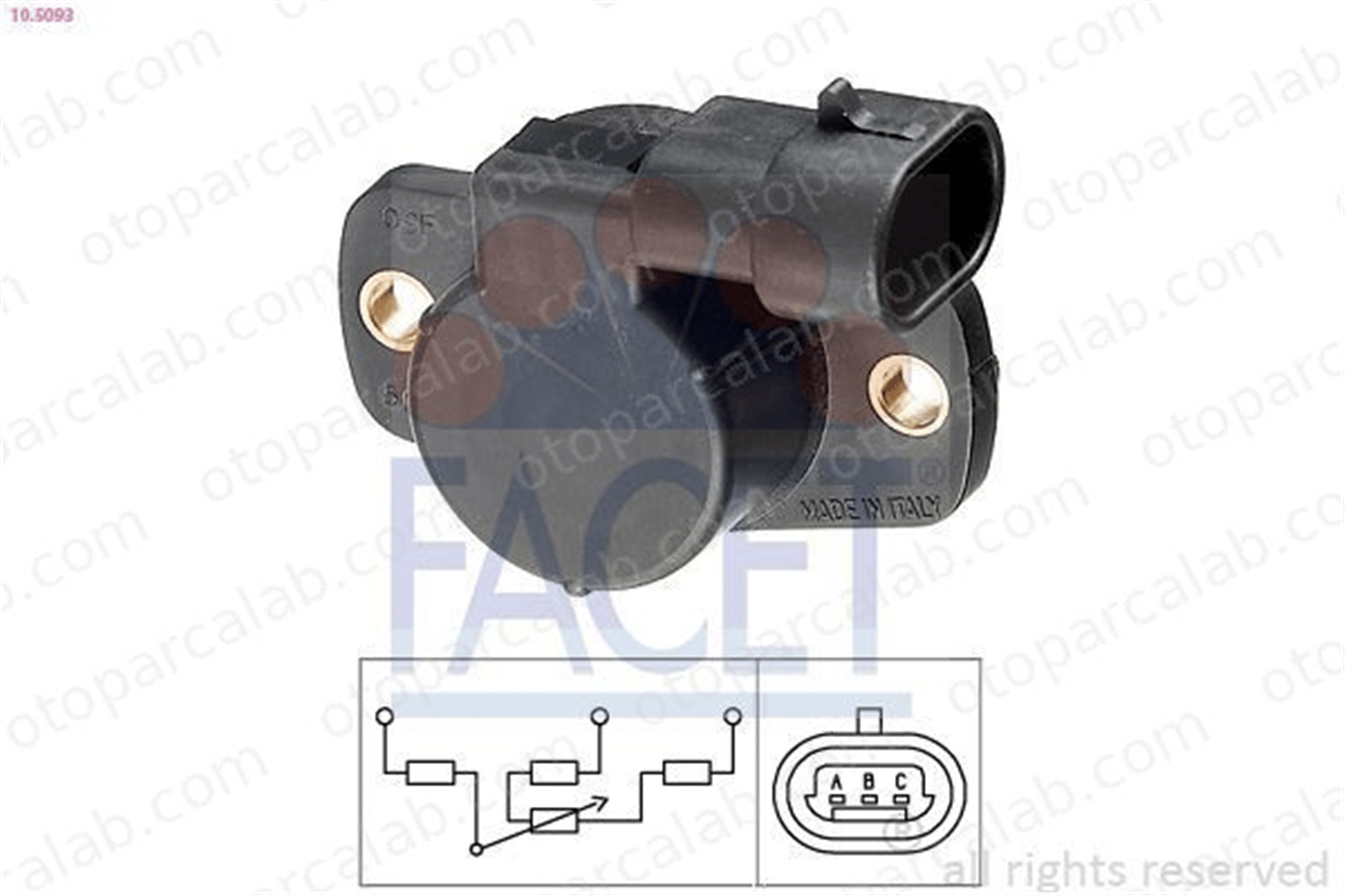 FACET 10.5093 Gaz Kelebeği Sensörü DACIA LOGAN LOGAN MCV 7700273699 7701206371