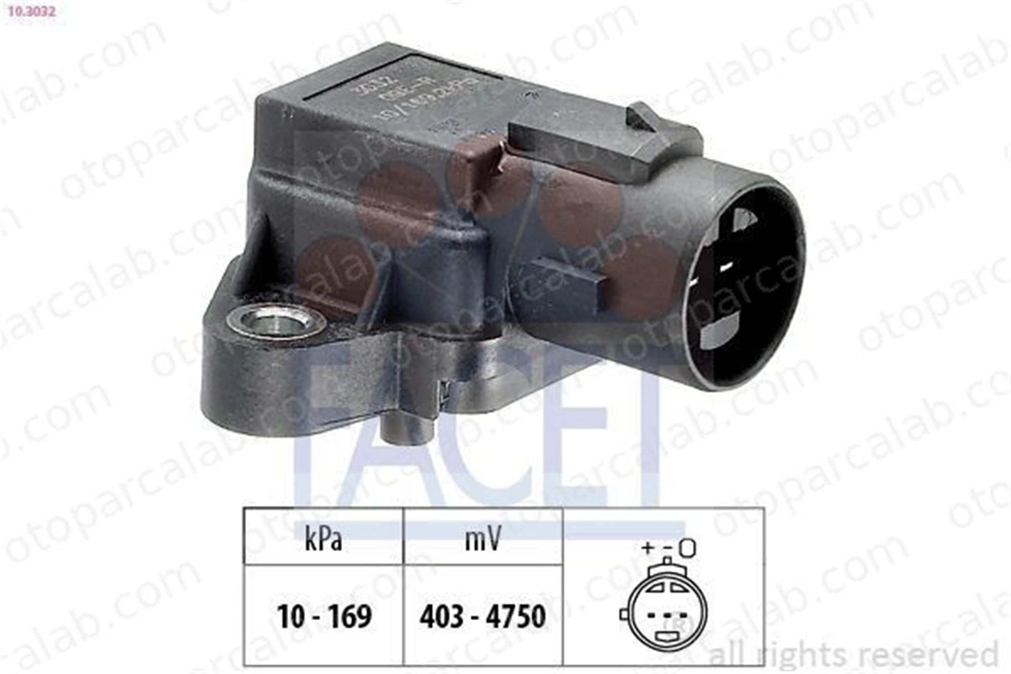 FACET 10.3032 MAP Sensörü HONDA CIVIC VI Fastback CIVIC VI Aerodeck 37830P05A01 37830P0GS00