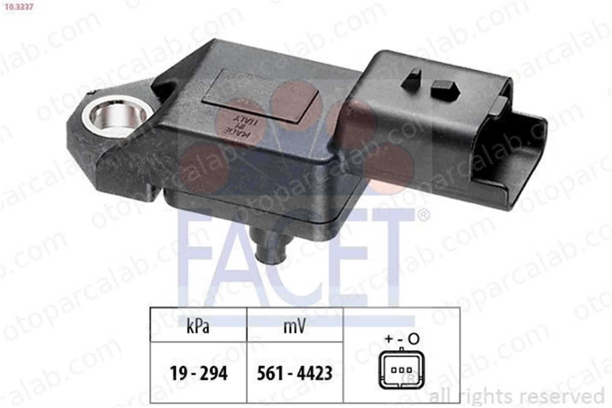 FACET 10.3337 MAP Sensörü CITROËN C3 AIRCROSS II C4 CACTUS Van 9675320480 9802040580