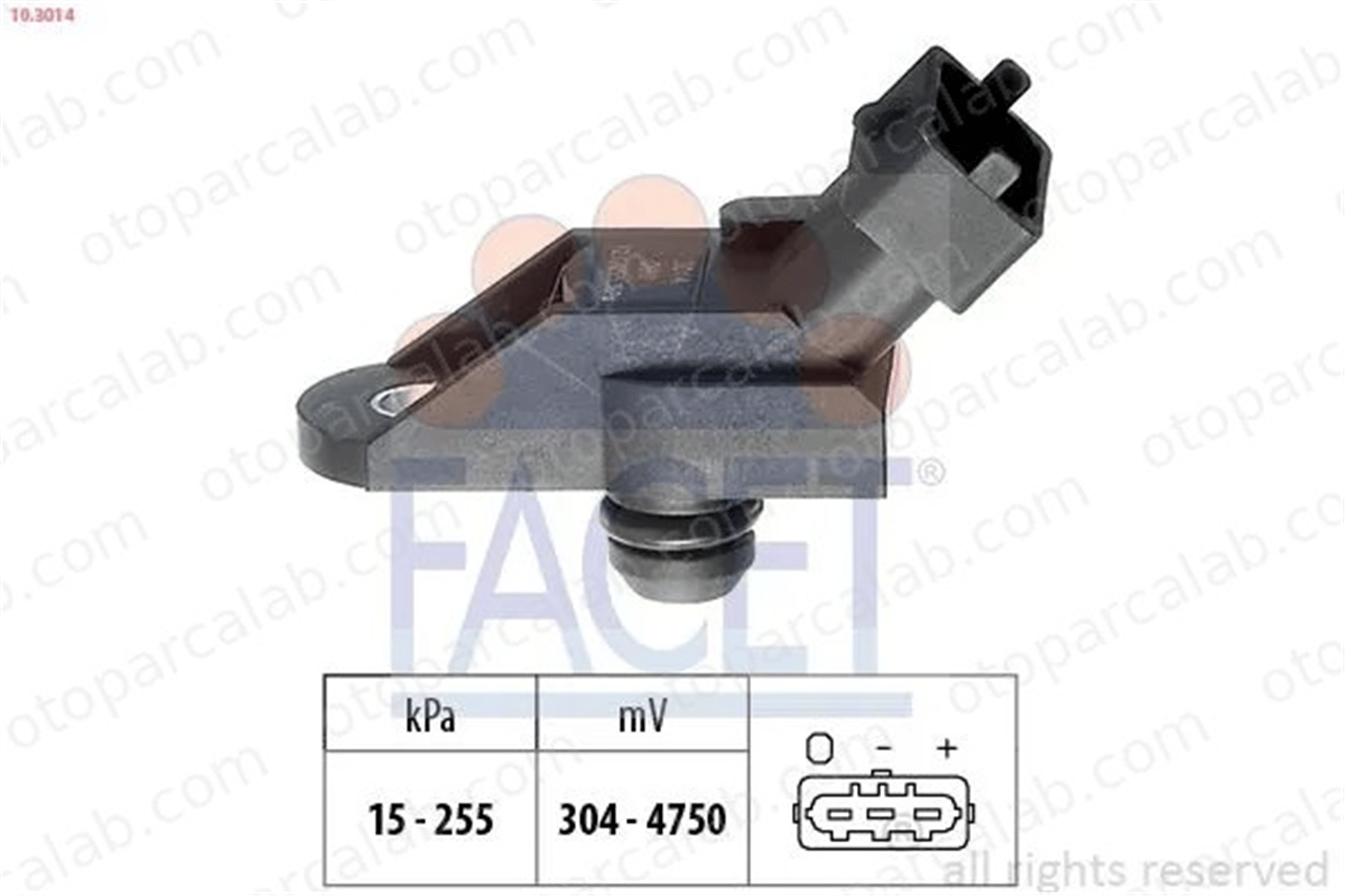 FACET 10.3014 MAP Sensörü OPEL ASTRA G Kombi van ASTRA G Sedan 90541409 6238391