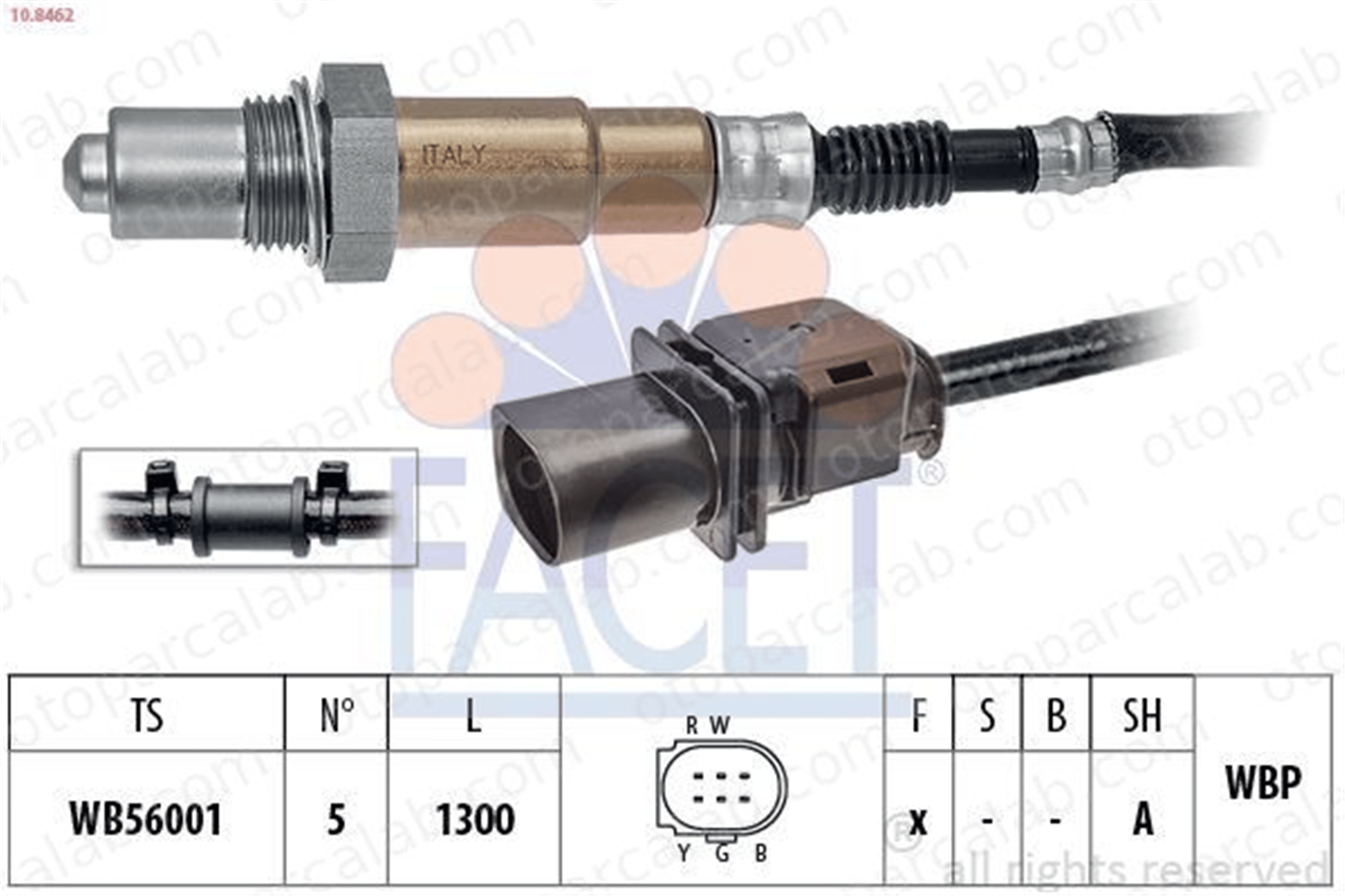 FACET 10.8462 Oksijen (Lambda) Sensörü AUDI A3 A3 Limousine 3L906262R 03L 906 262 R