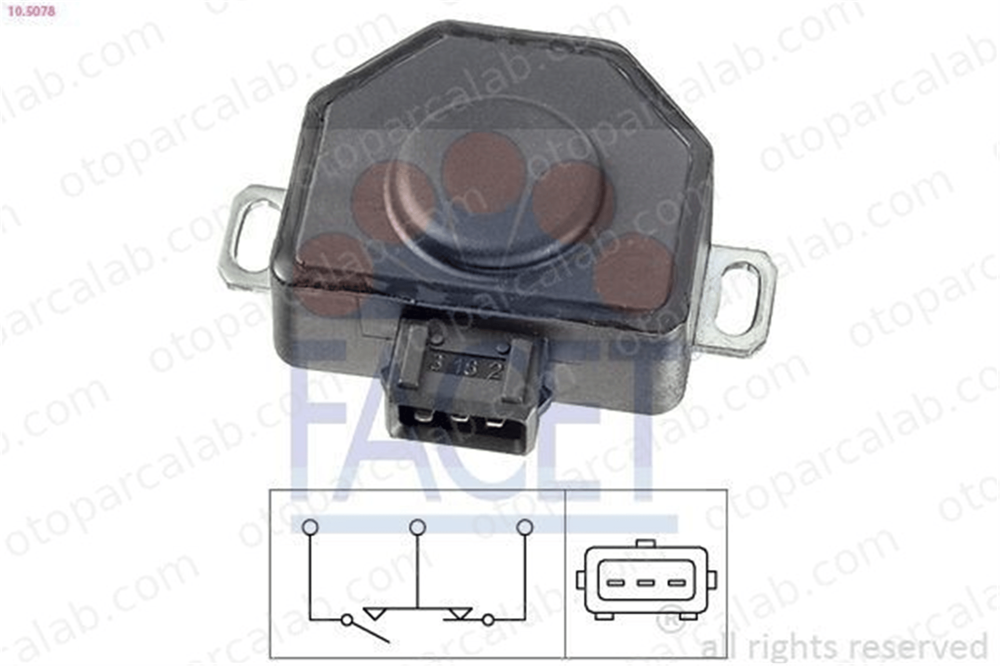 FACET 105078 Gaz Kelebeği Sensörü ALFA ROMEO 33 33 Sportwagon 116461102200 116851102200