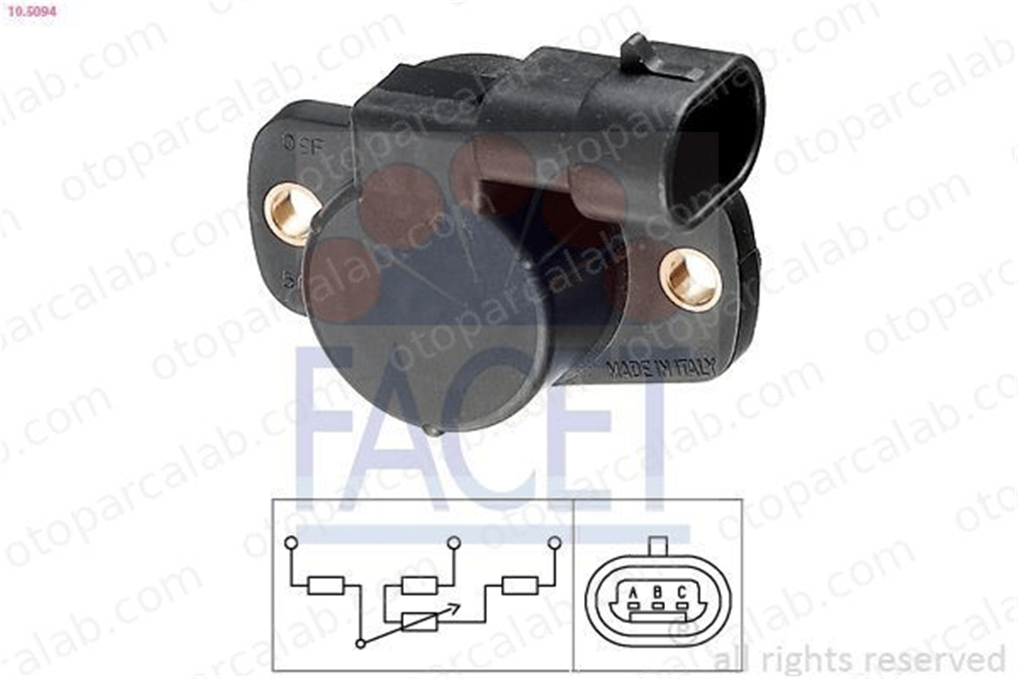 FACET 105094 Gaz Kelebeği Sensörü VW GOLF III PASSAT B3/B4 Variant 279983851 027 998 385 1