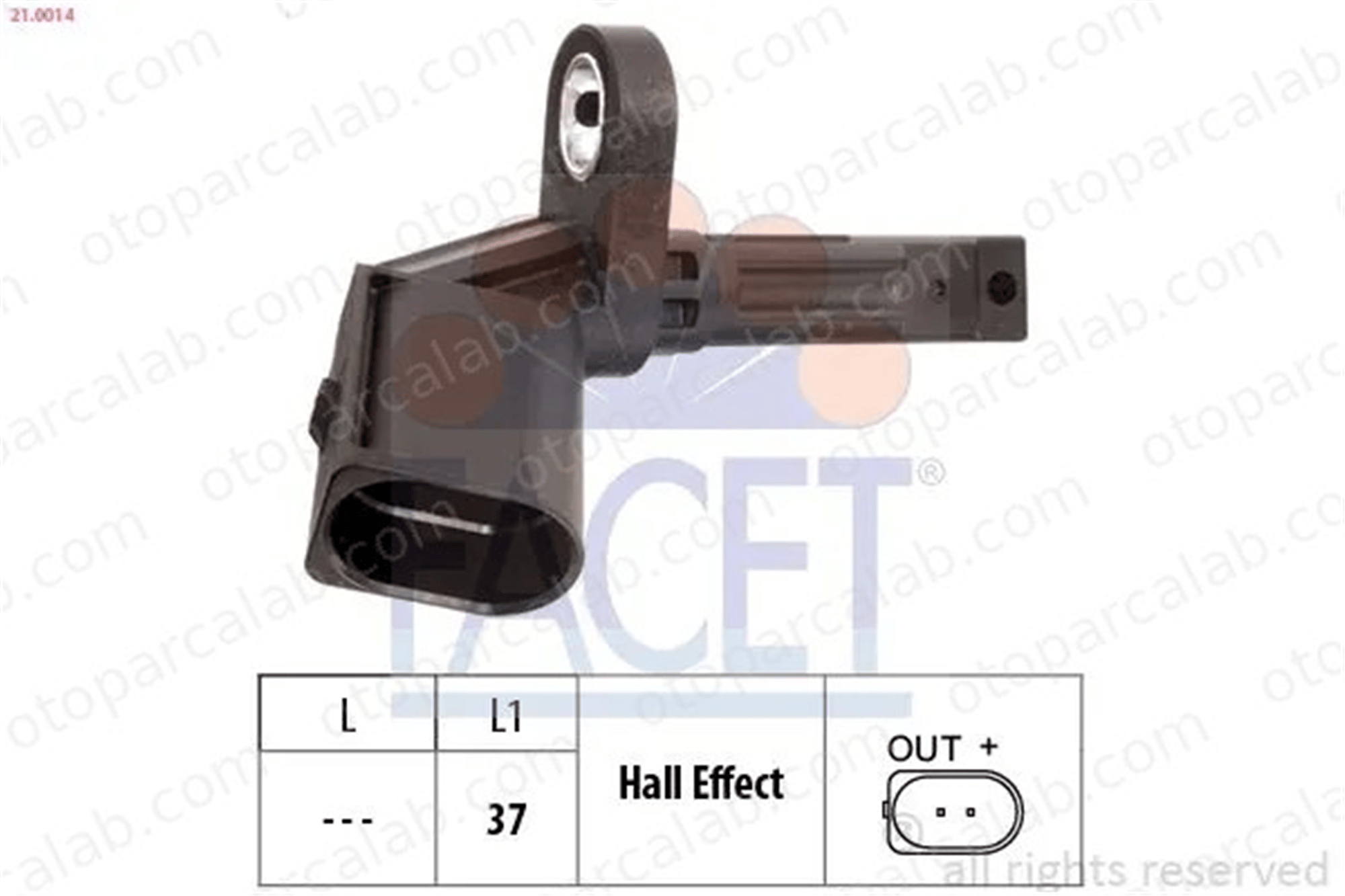 FACET 21.0014 Abs Sensörü Ön veya Arka Sol AUDI A4 B8 Avant A4 B8 210014 4E0927803