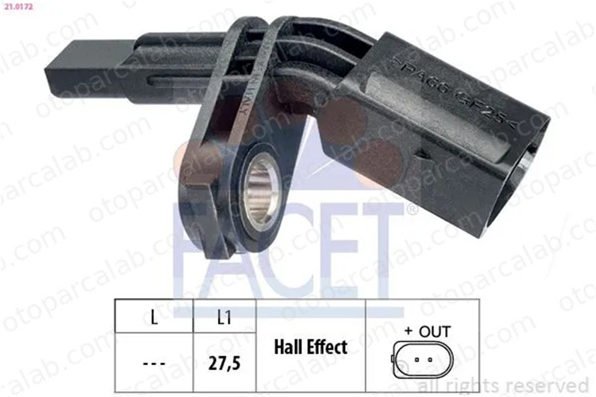 FACET 21.0172 Abs Sensörü Arka Sol VW TIGUAN AUDI Q3 7L0927807B WHT003857A