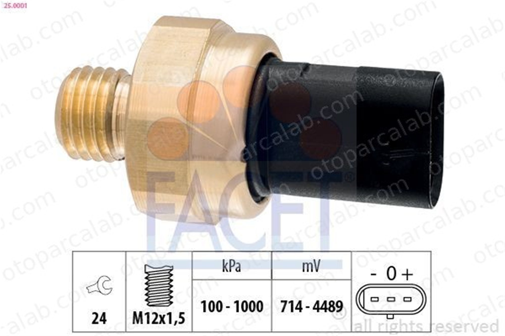 FACET 25.0001 Yağ Müşürü BMW 1 3 9802152780 12617592532