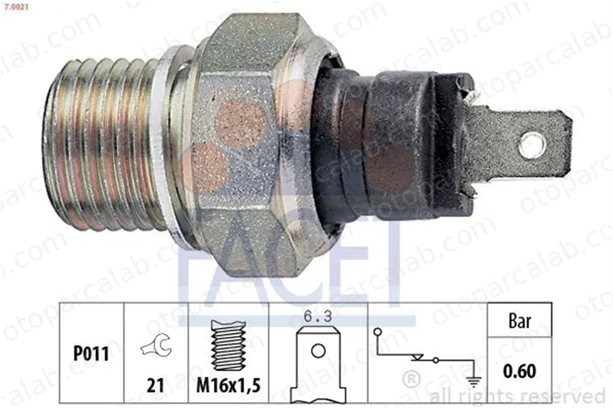 FACET 7.0021 Yağ Müşürü CITROËN BX BX Break 113114 9152111480
