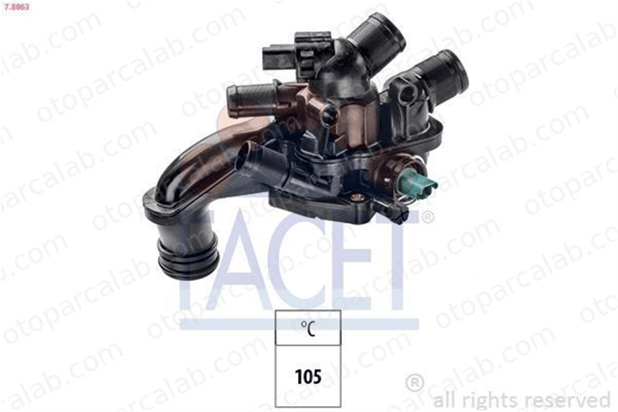 FACET 7.8863 Termostat Gövdesi CITROËN DS3 C3 II 1336Z8 9810916880