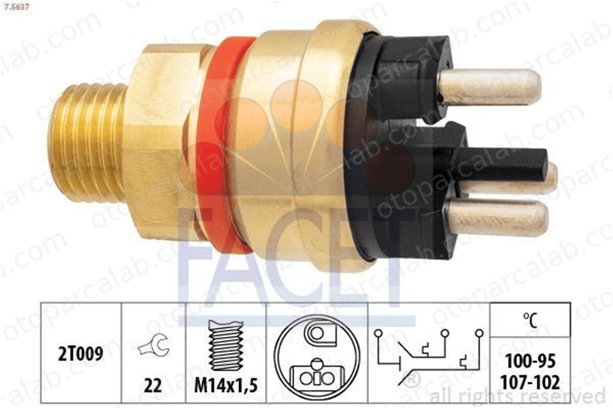 FACET 7.5637 Hararet Müşürü MERCEDES-BENZ 190 124 Sedan A0065454224