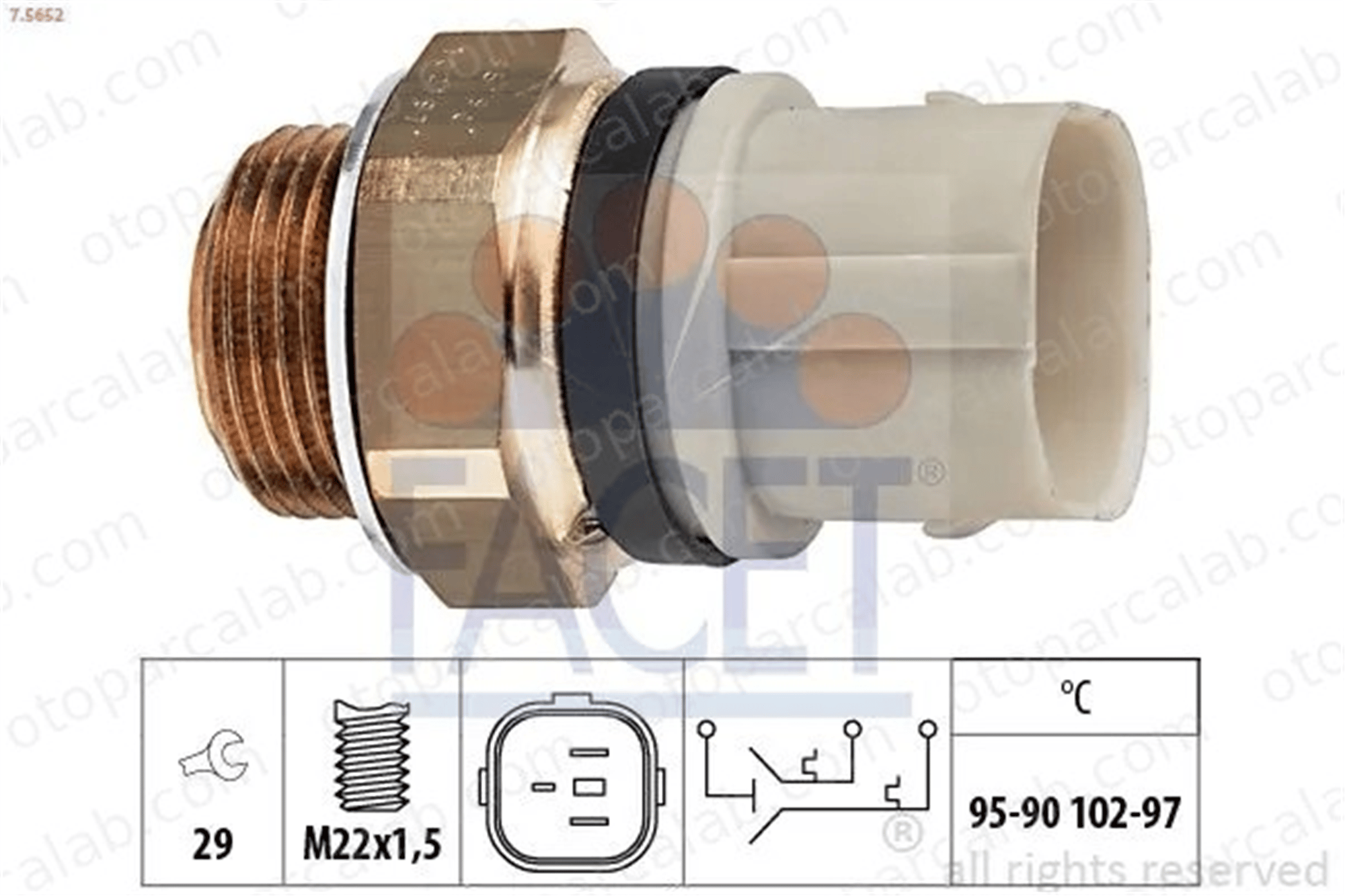 FACET 7.5652 Fan Müşürü VW BORA I GOLF IV Variant 1341021 1H0959481B