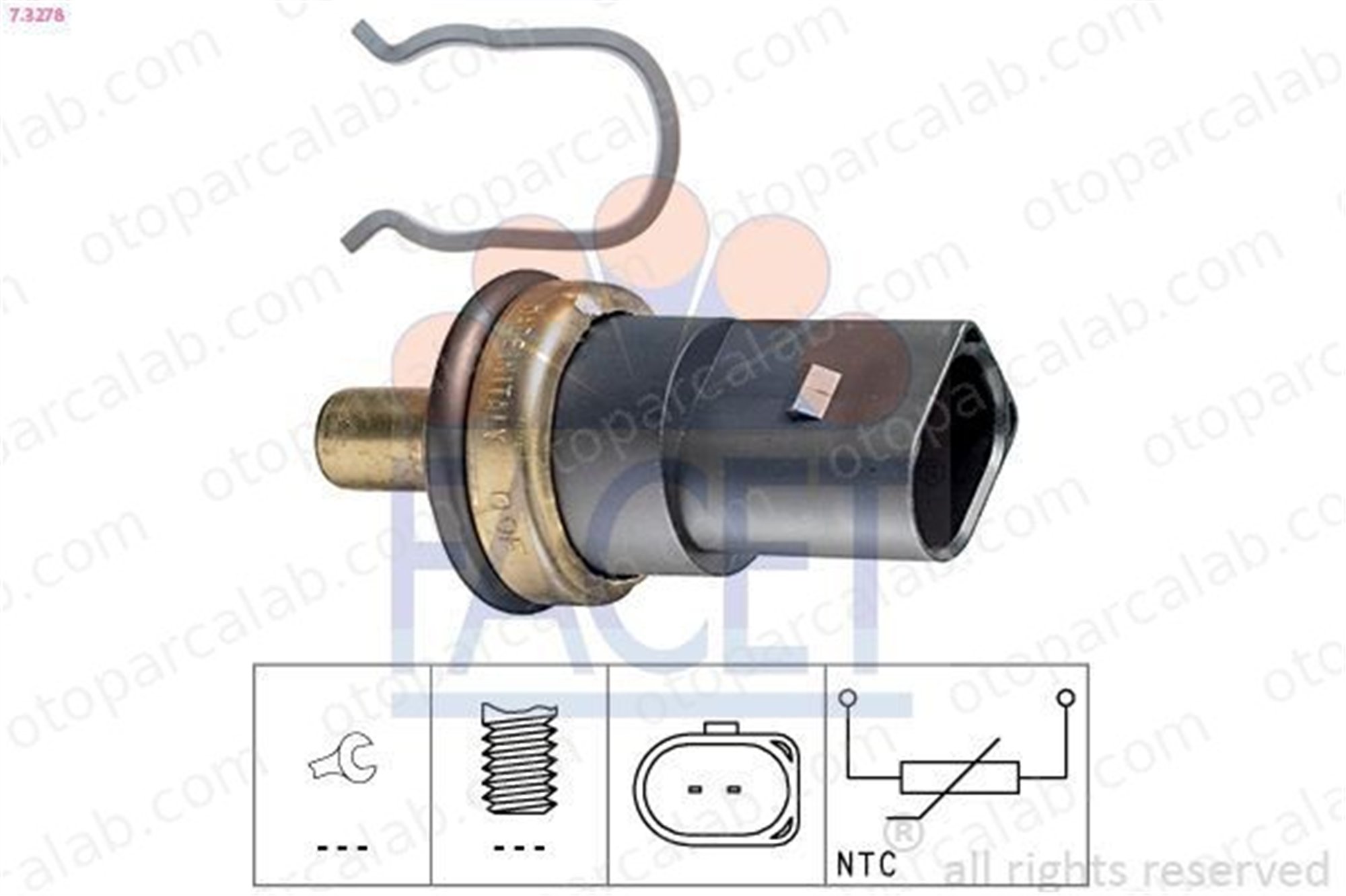 FACET 7.3278 Hararet Müşürü AUDI A3 Sportback A3 K68001313AB 5C919501