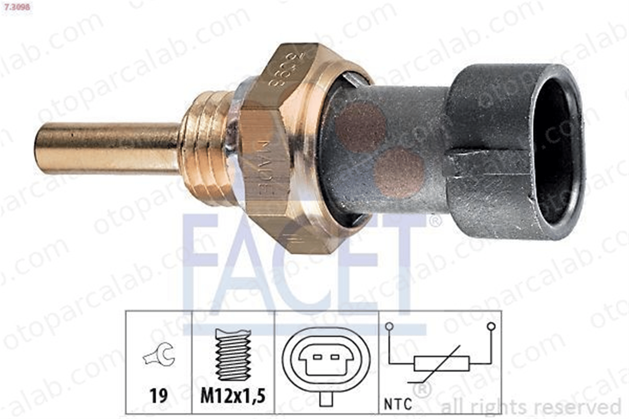 FACET 7.3098 Hararet Müşürü LANCIA THEMA CHEVROLET CORVETTE 96182634 60811520