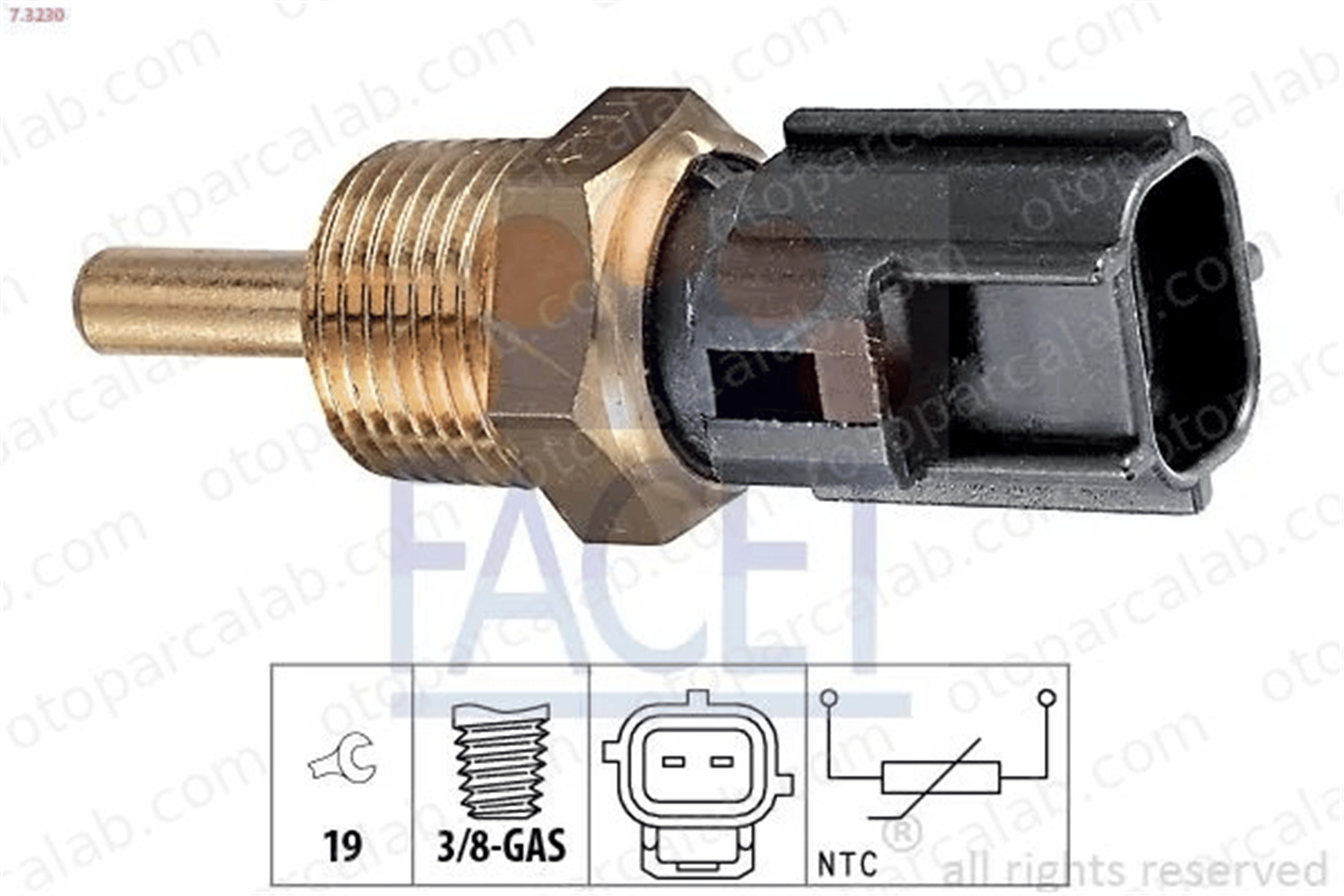 FACET 7.3230 Hararet Müşürü MITSUBISHI LANCER VIII ASX A1321530028 1338G4