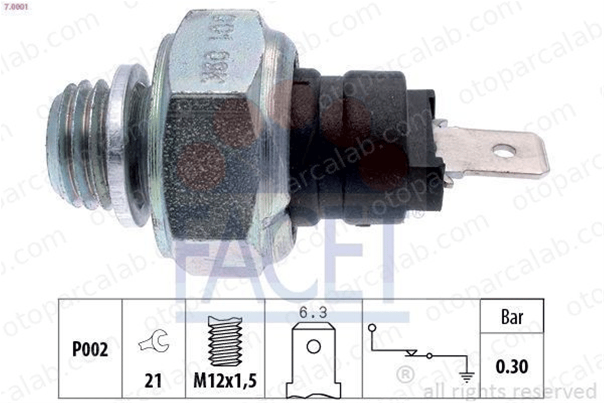 FACET 7.0001 Yağ Müşürü FIAT PANDA SEAT IBIZA I 4151564 4151243