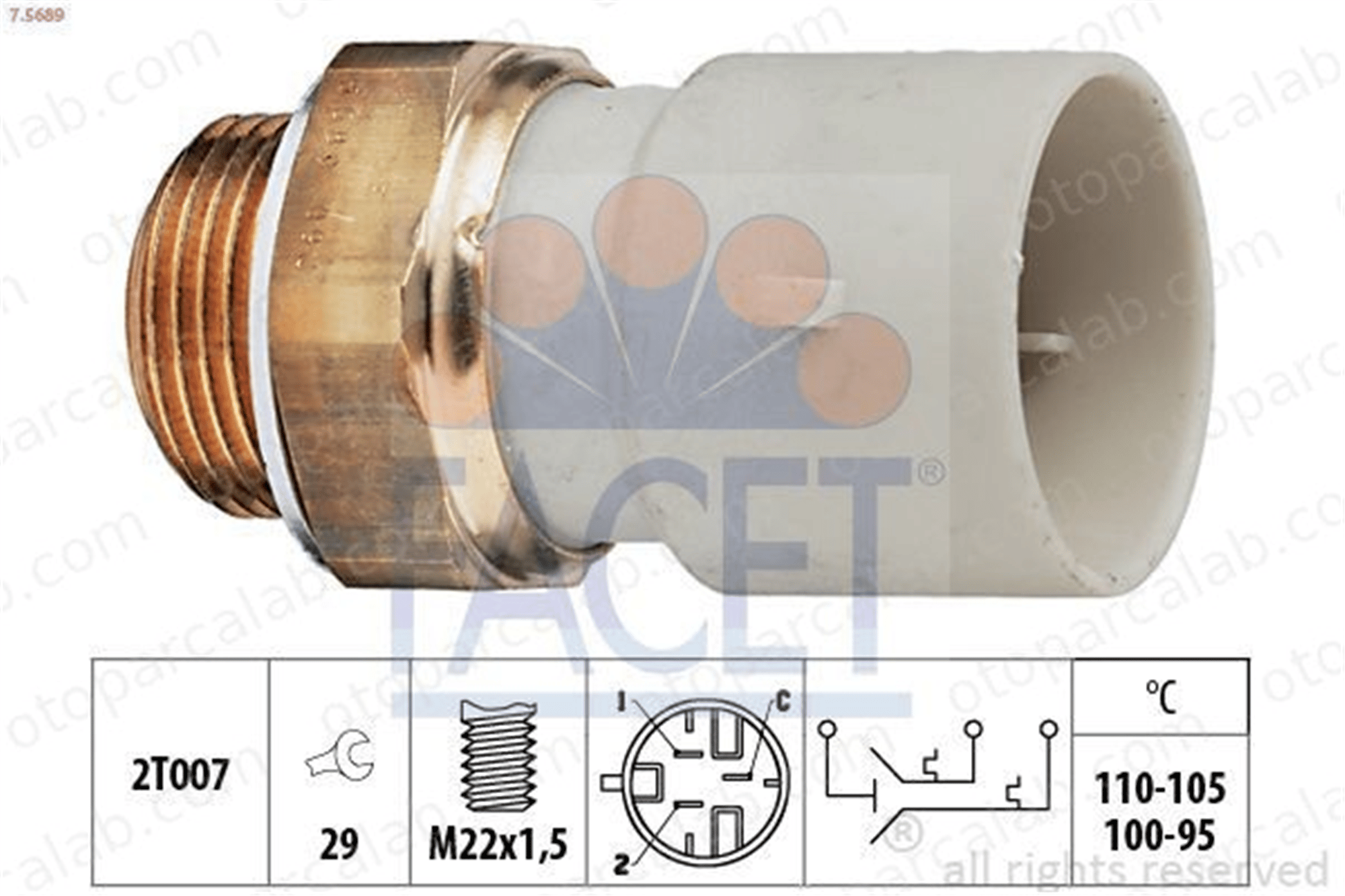 FACET 7.5689 Fan Müşürü OPEL ASTRA F Station wagon ASTRA F 1341025 90339408