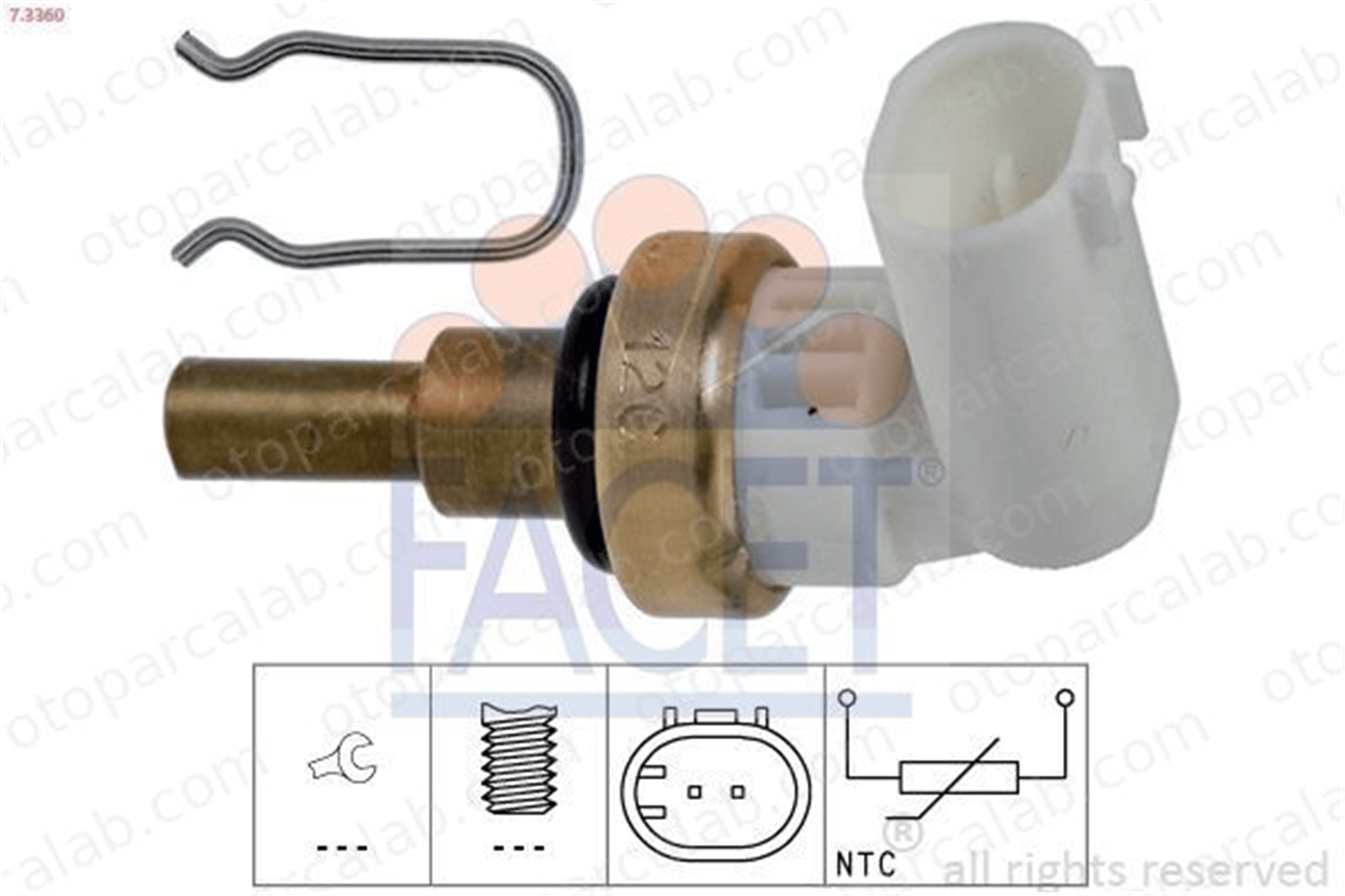 FACET 7.3360 Hararet Müşürü CHEVROLET AVEO / KALOS Hatchback AVEO / KALOS Sedan 96476965
